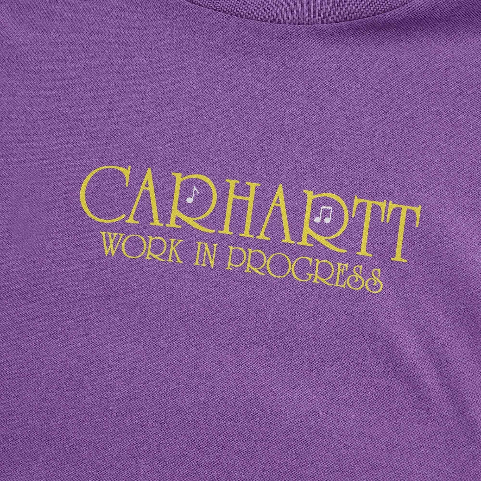 Womens L/S Note Script T-Shirt - Aster