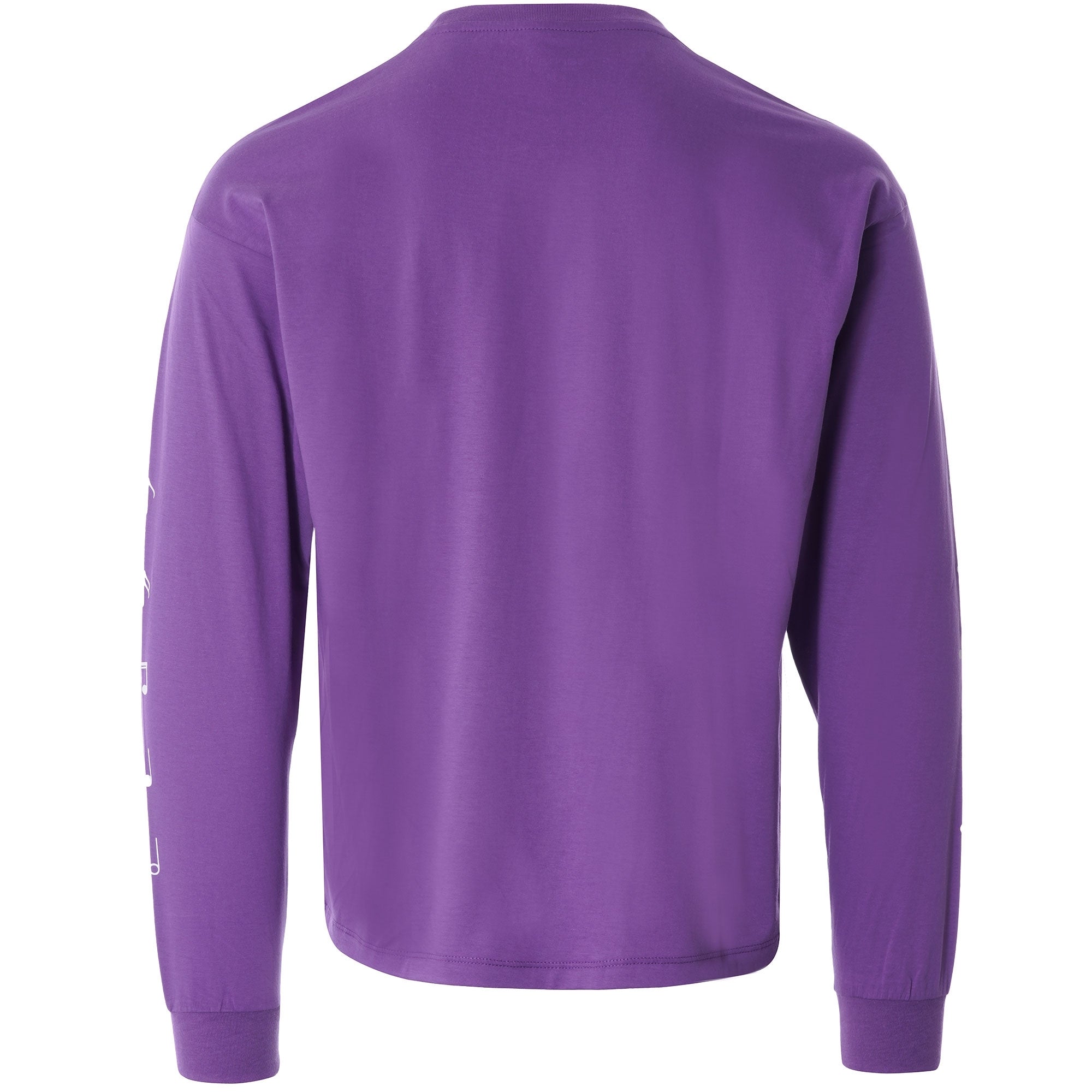 Womens L/S Note Script T-Shirt - Aster