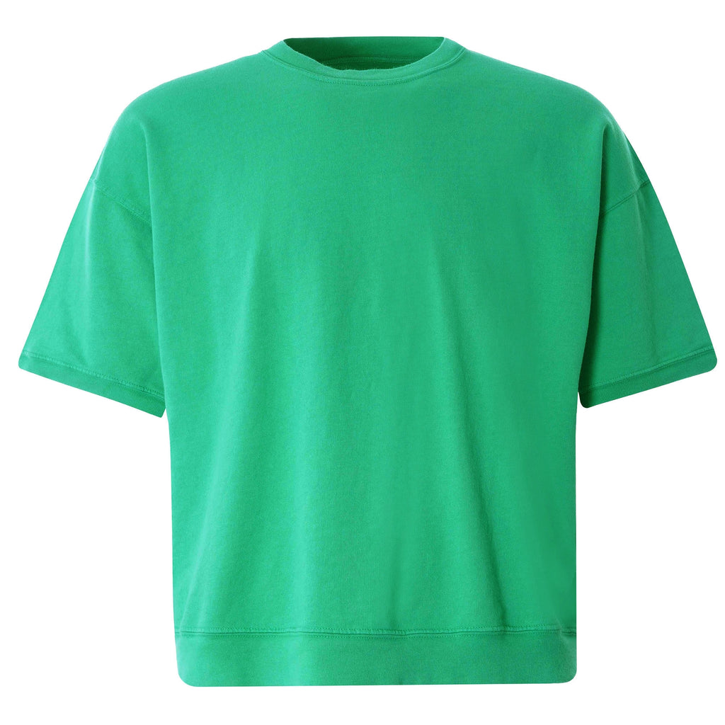 Cropped Short Sleeve Sweatshirt - Green
