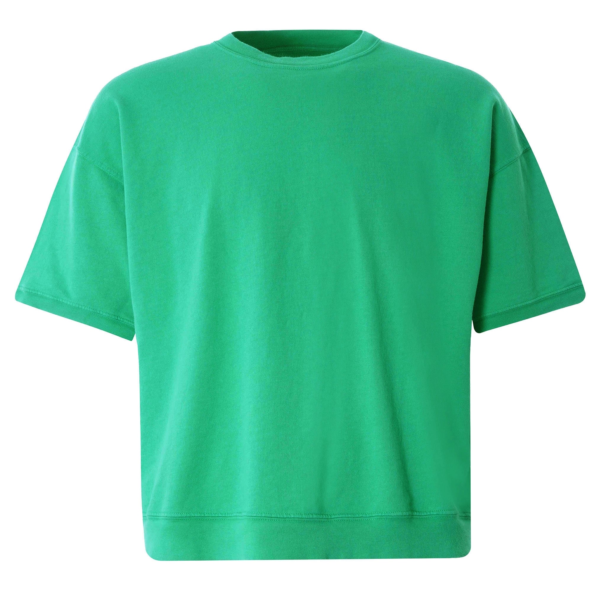 Cropped Short Sleeve Sweatshirt - Green