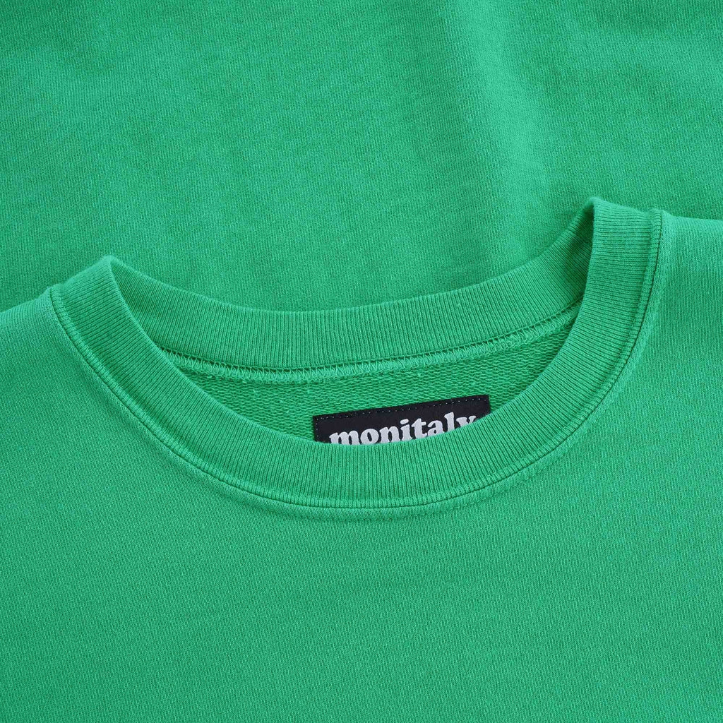 Cropped Short Sleeve Sweatshirt - Green