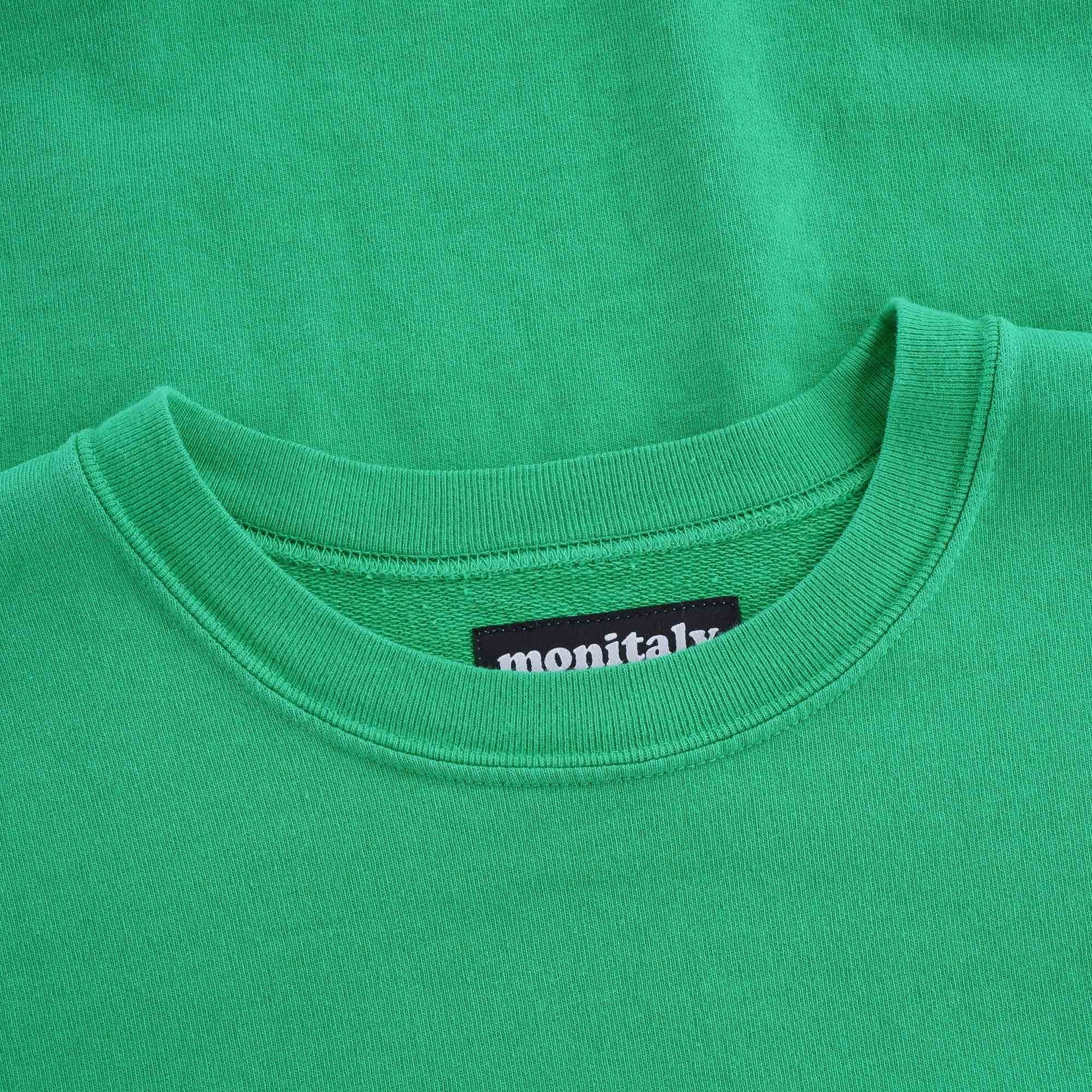 Cropped Short Sleeve Sweatshirt - Green