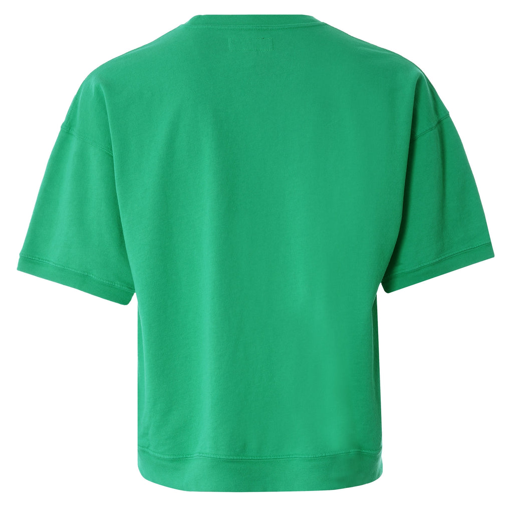 Cropped Short Sleeve Sweatshirt - Green