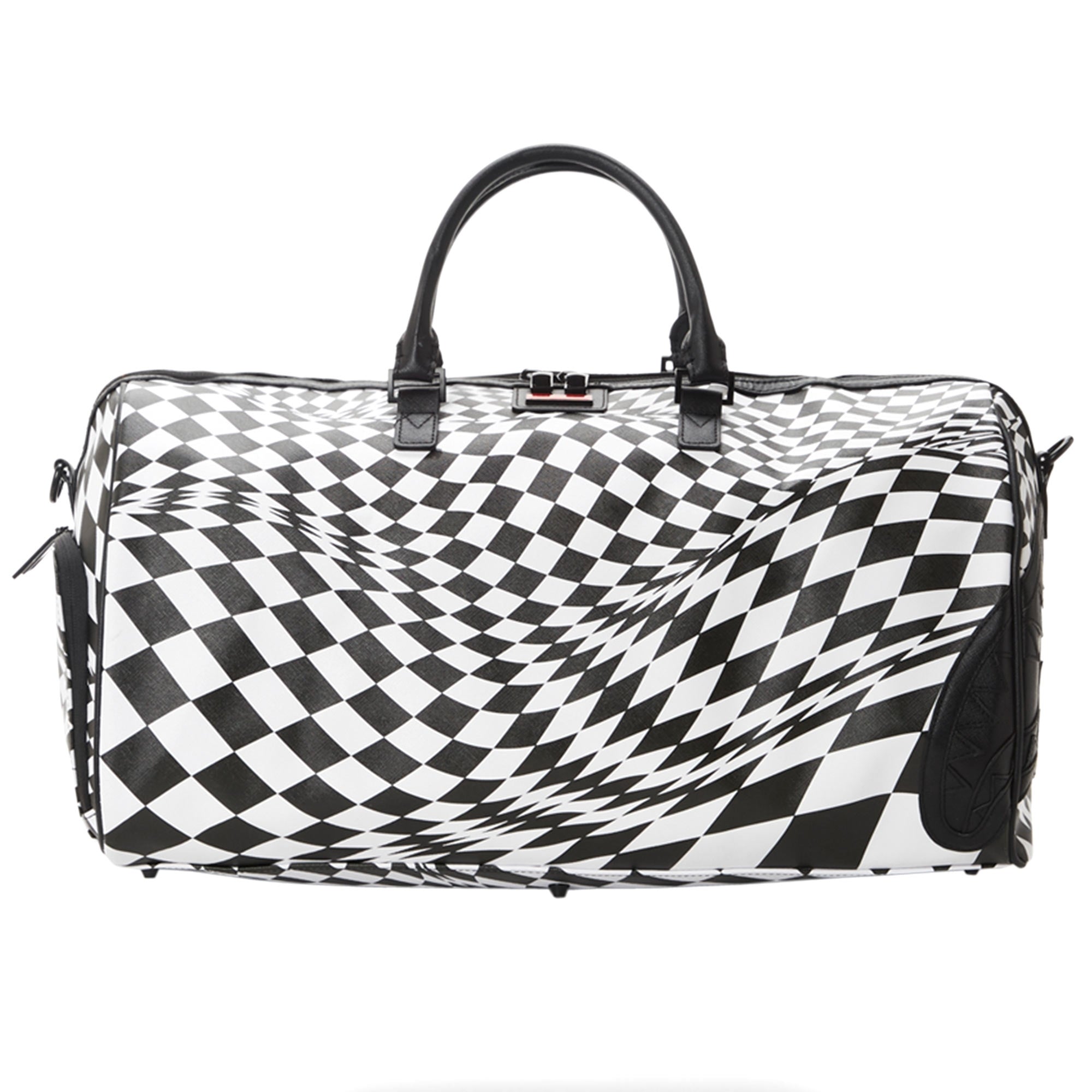 Trippy Check Duffle Bag - Black