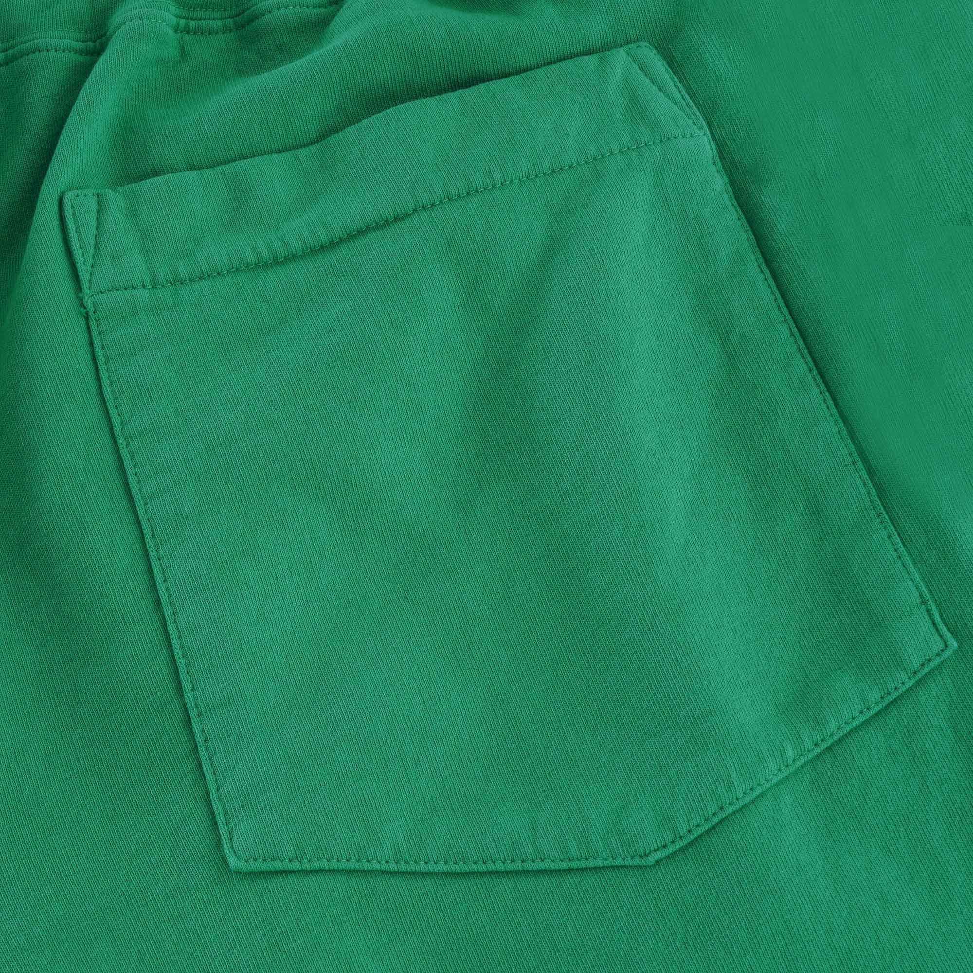French Terry Pleated Shorts - Green