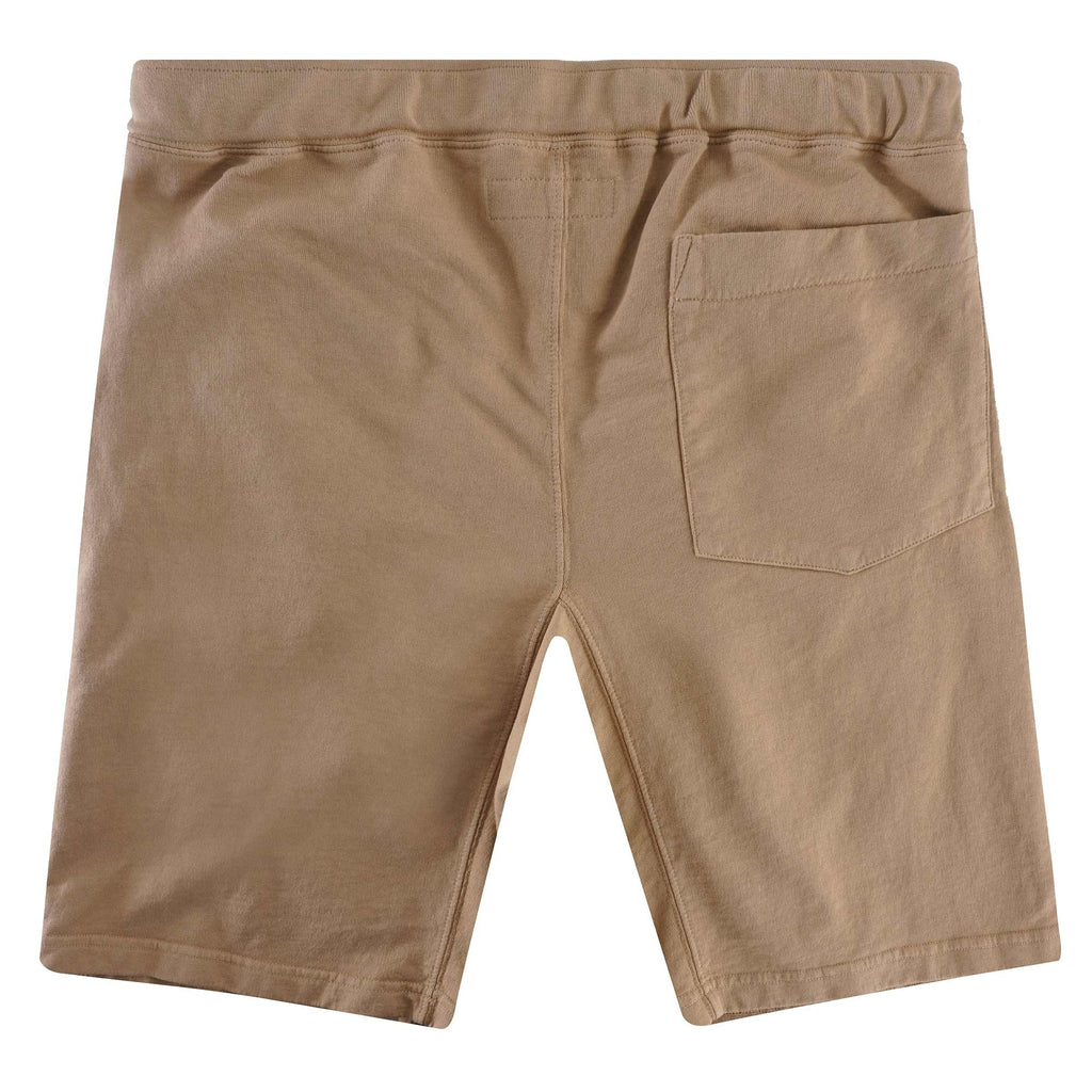 French Terry Pleated Shorts - Khaki