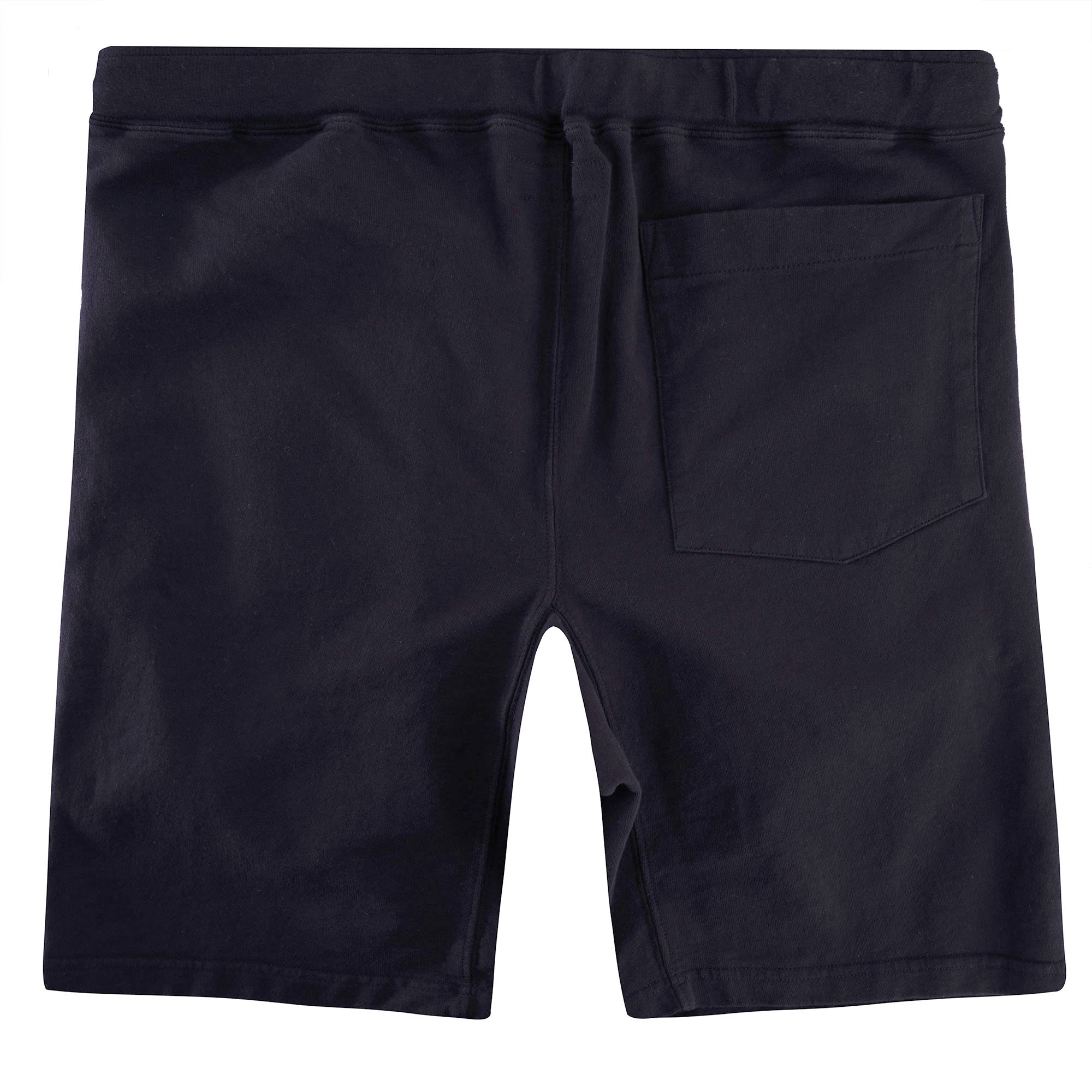 French Terry Pleated Shorts - Black