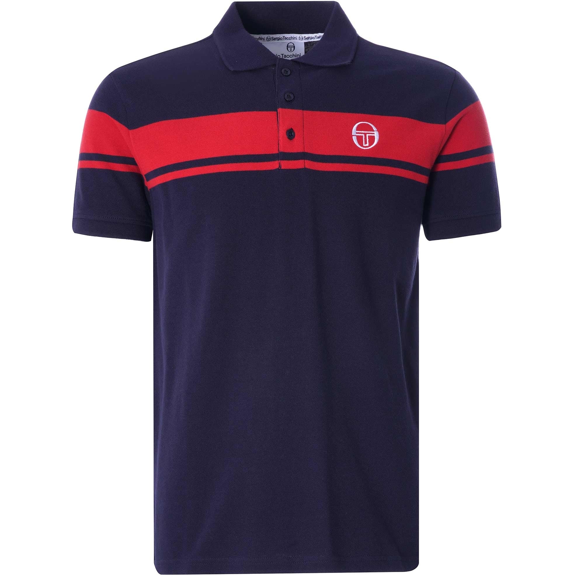 Young Line Polo Shirt - Night Sky/Red