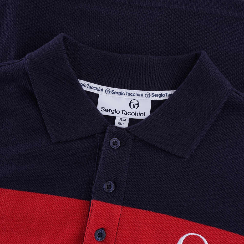 Young Line Polo Shirt - Night Sky/Red