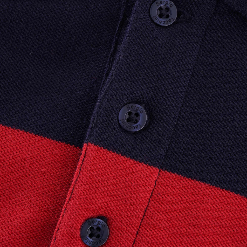 Young Line Polo Shirt - Night Sky/Red