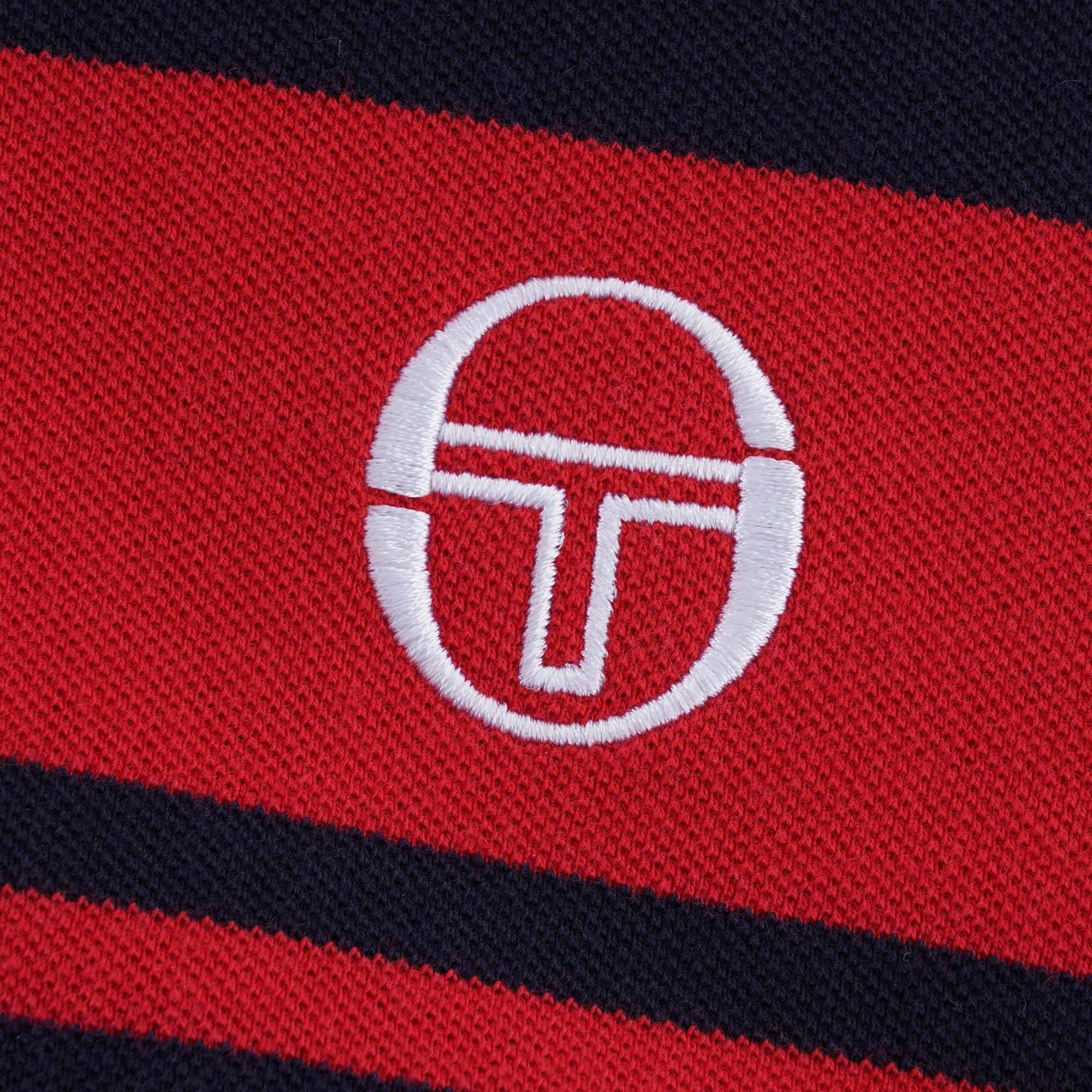 Young Line Polo Shirt - Night Sky/Red