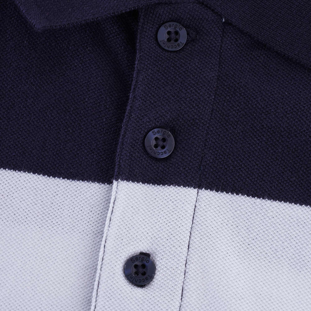 Young Line Polo Shirt - Night Sky/White