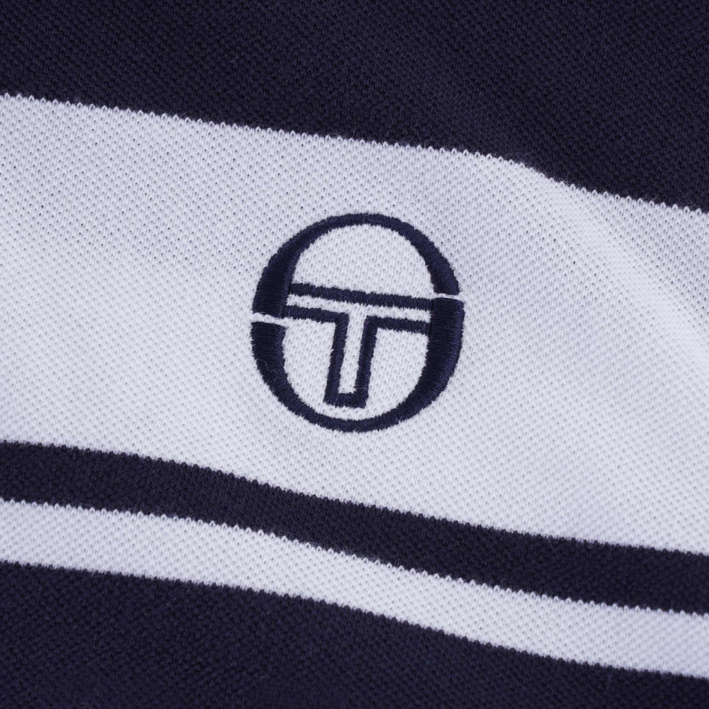 Young Line Polo Shirt - Night Sky/White