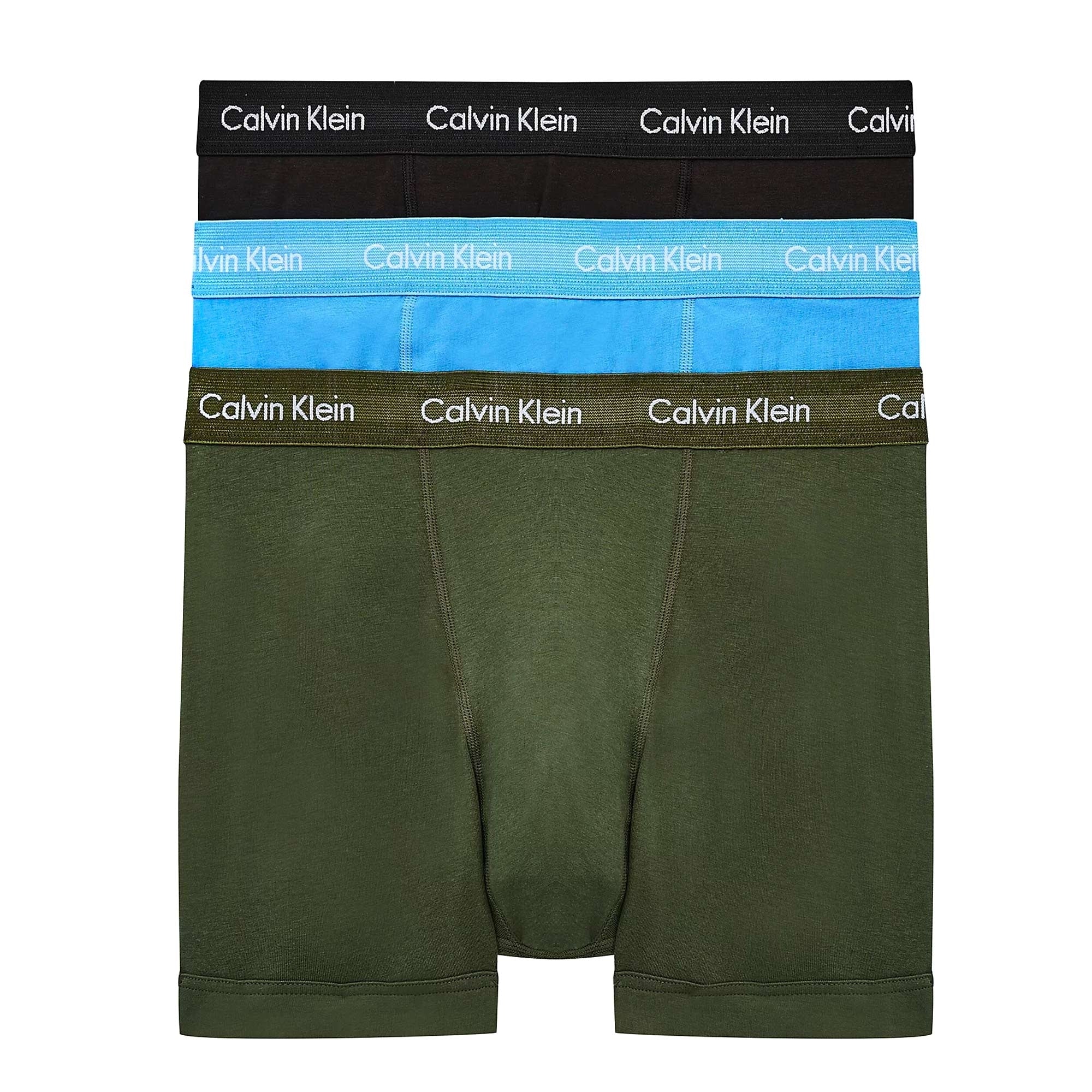 3 Pack Trunk Cotton Stretch - Dusk Green/Copenhagen Blue/Black
