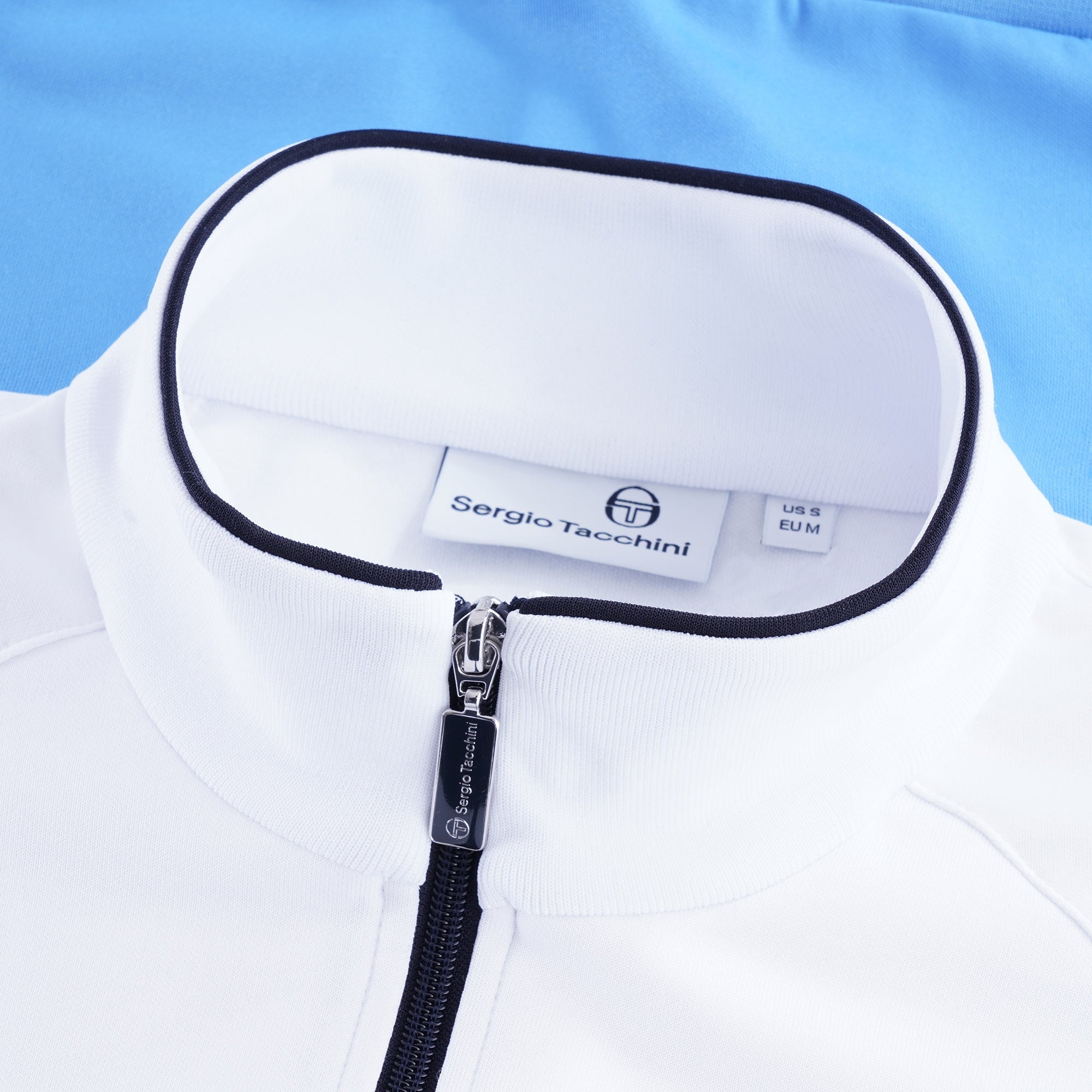 Orion Track Top - Azure Blue/White