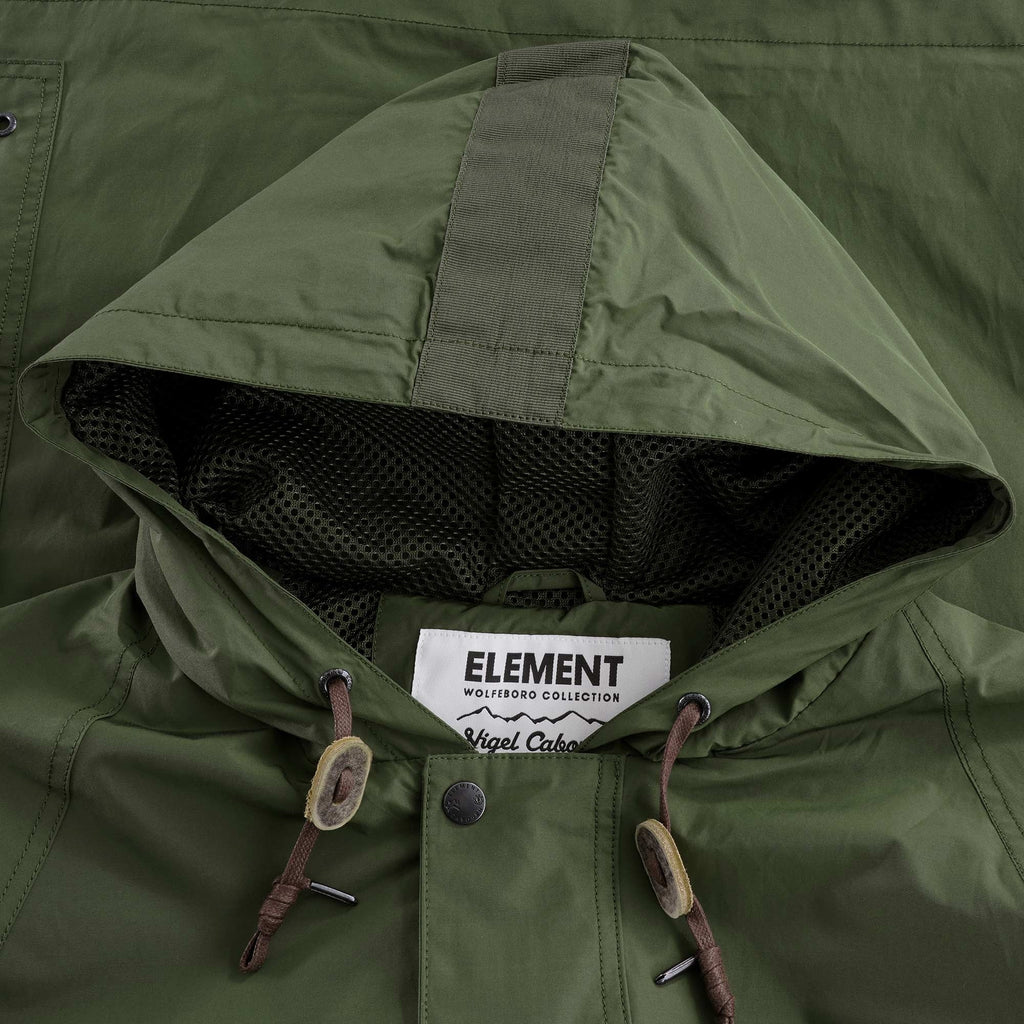 x Element Birchmont Cameraman Oversized Parka Jacket - Army