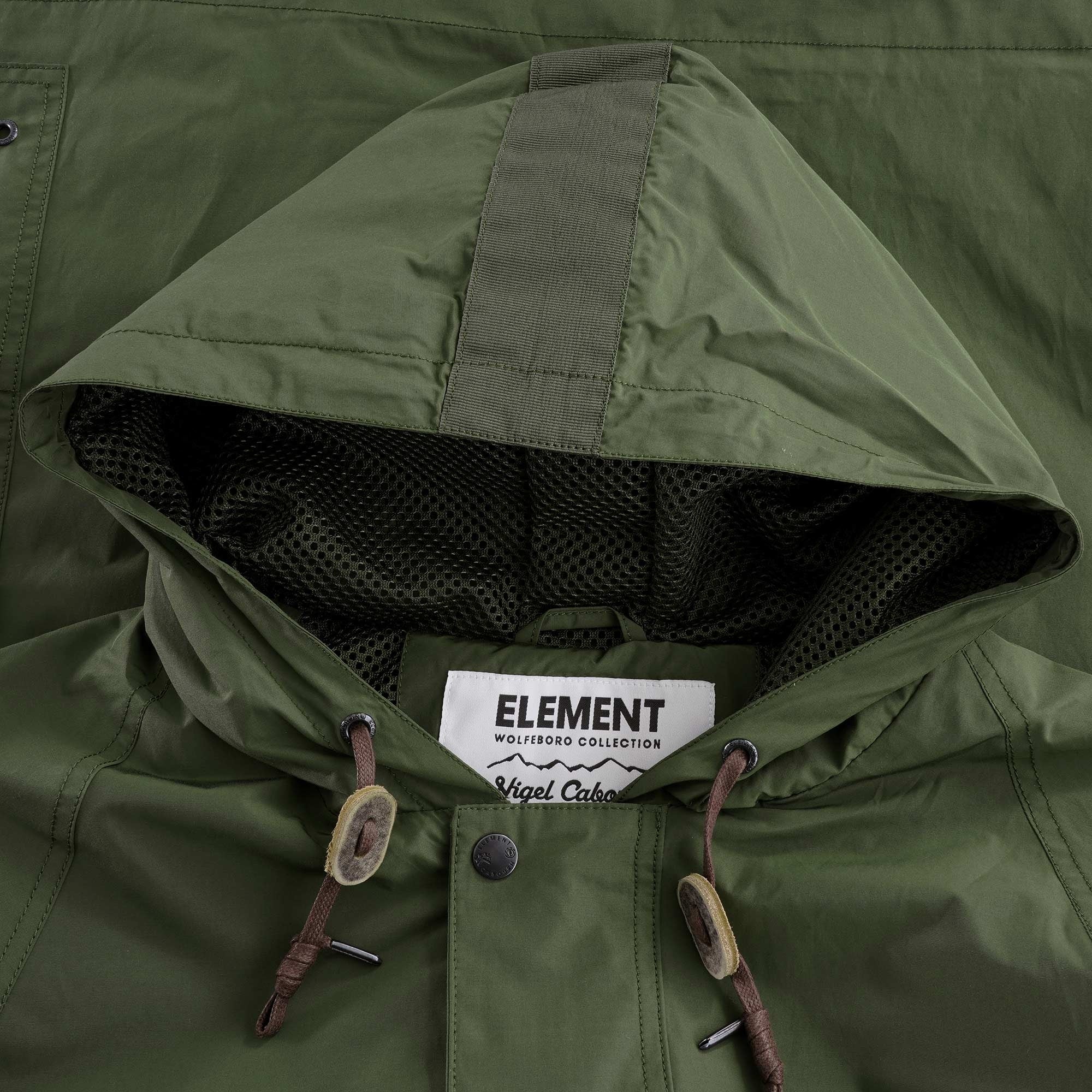x Element Birchmont Cameraman Oversized Parka Jacket - Army