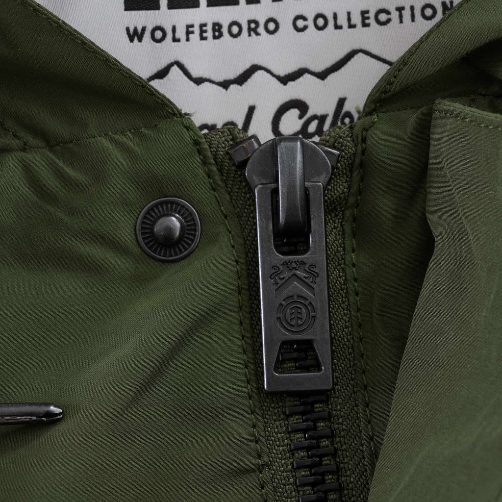x Element Birchmont Cameraman Oversized Parka Jacket - Army
