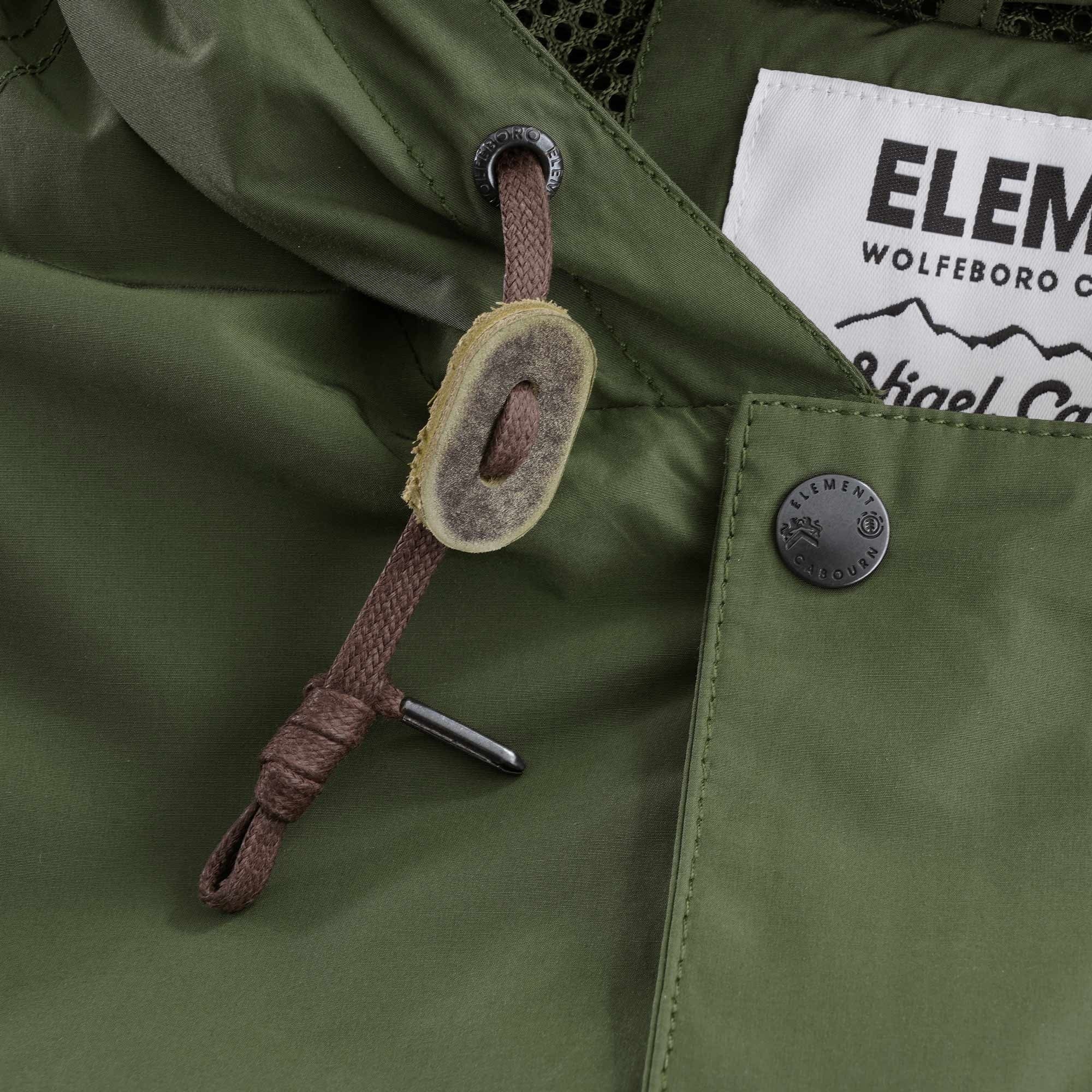 x Element Birchmont Cameraman Oversized Parka Jacket - Army