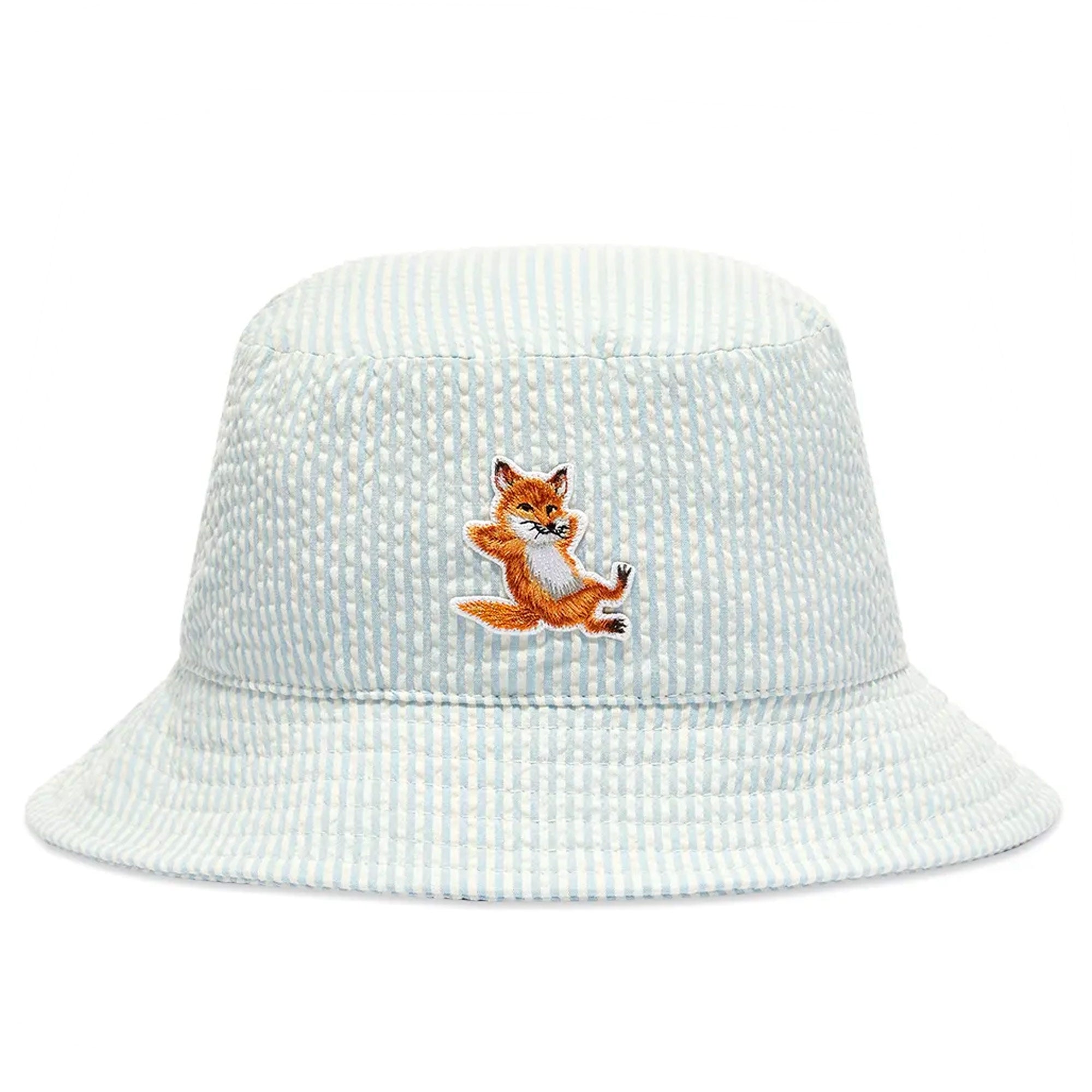 Chillax Fox Bucket Hat - Blue Stripe