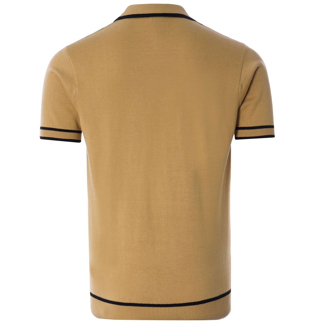 Peck Knitted Polo Shirt - Sand