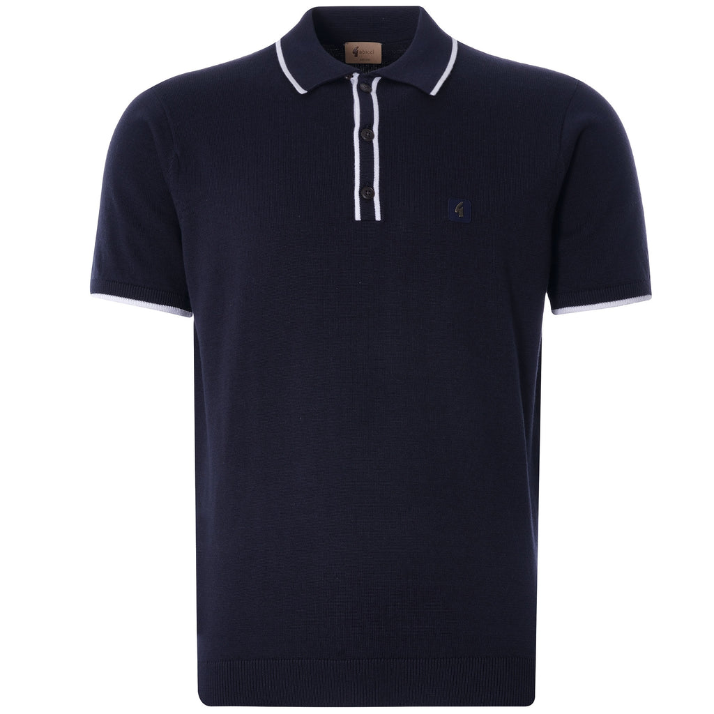 Lineker Knitted Polo Shirt  - Navy