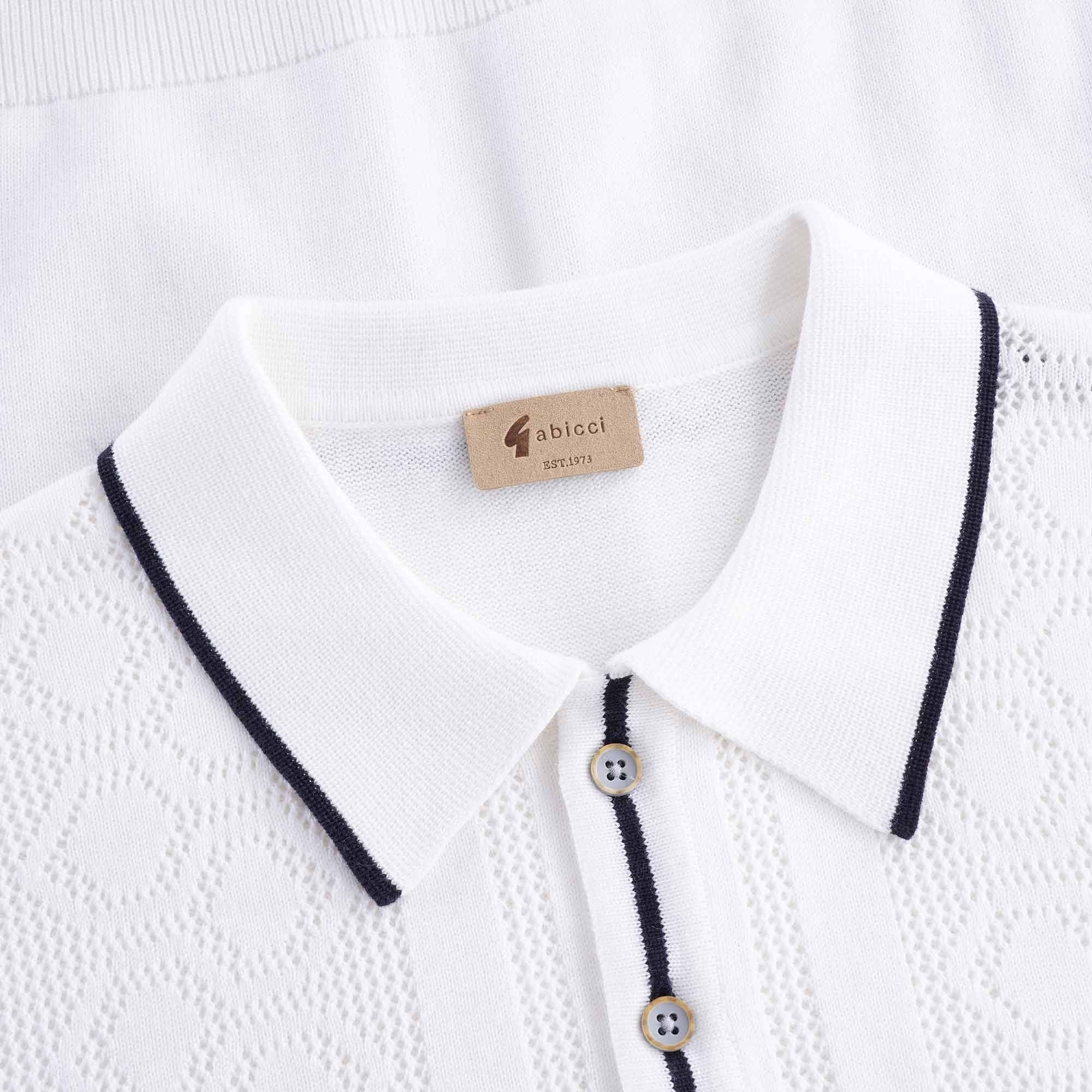 Bronson Knitted Polo Shirt - White
