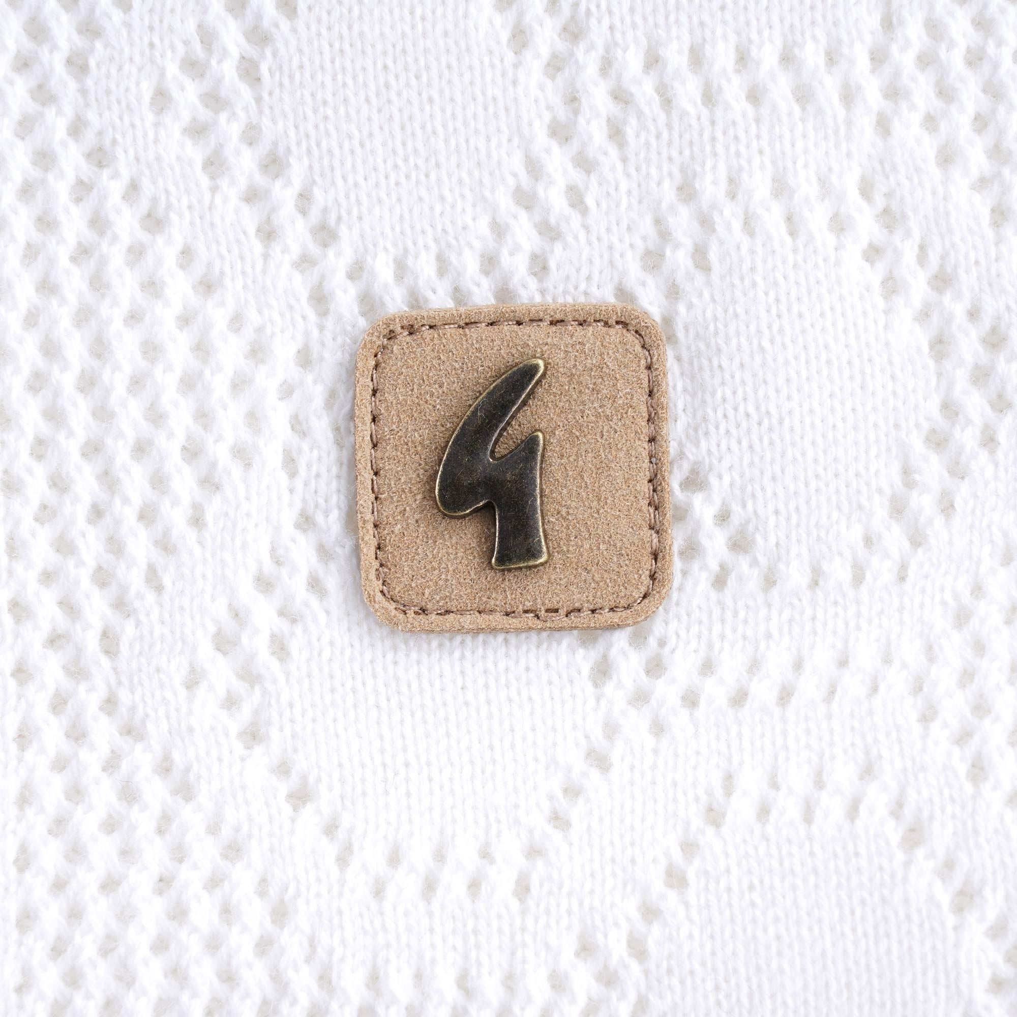 Bronson Knitted Polo Shirt - White