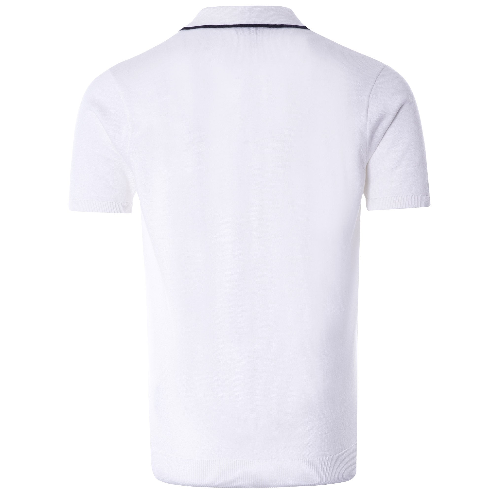 Bronson Knitted Polo Shirt - White