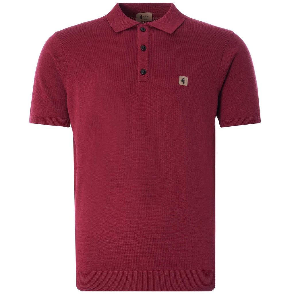 Jackson Knitted Polo Shirt - Tayberry