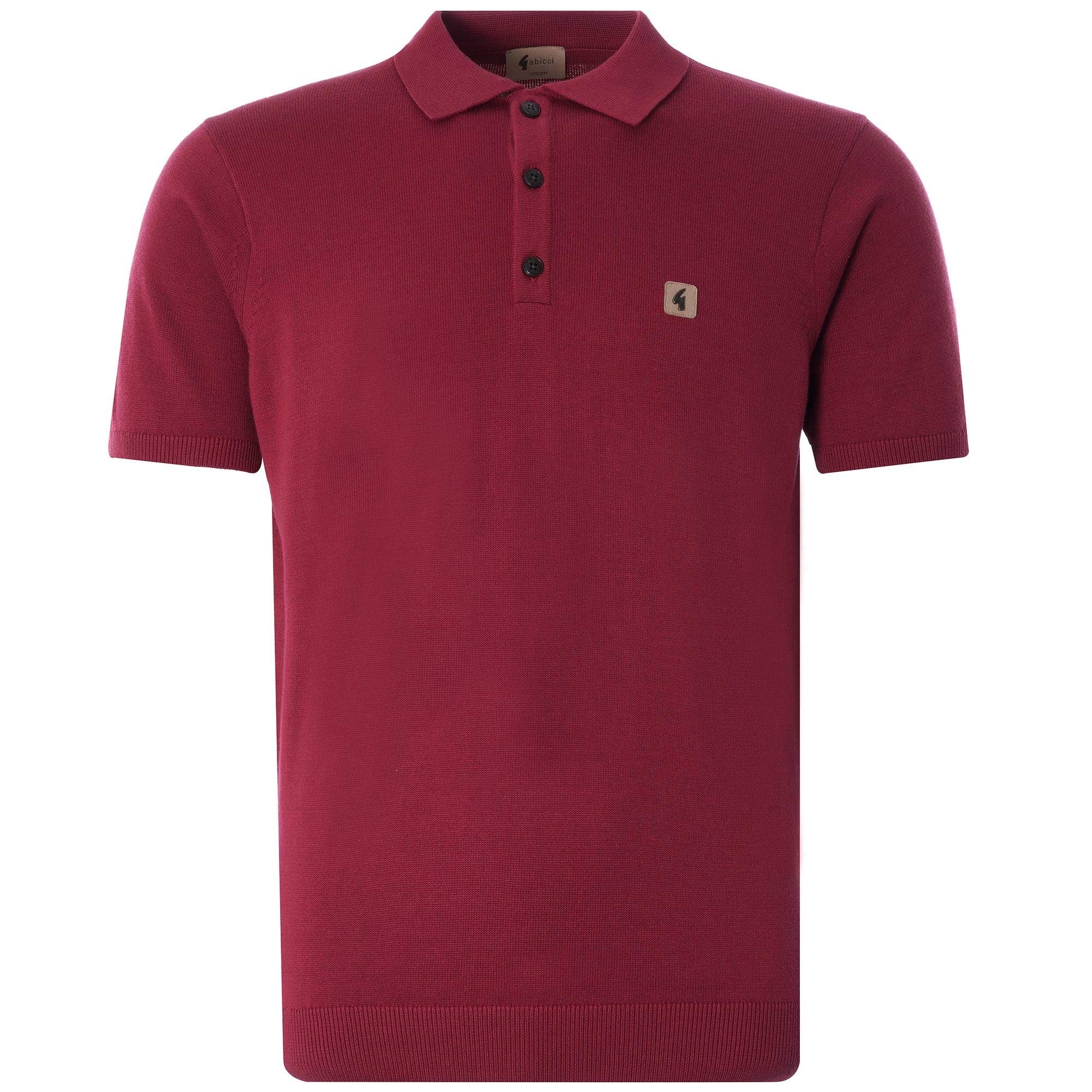 Jackson Knitted Polo Shirt - Tayberry