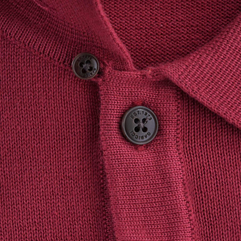 Jackson Knitted Polo Shirt - Tayberry