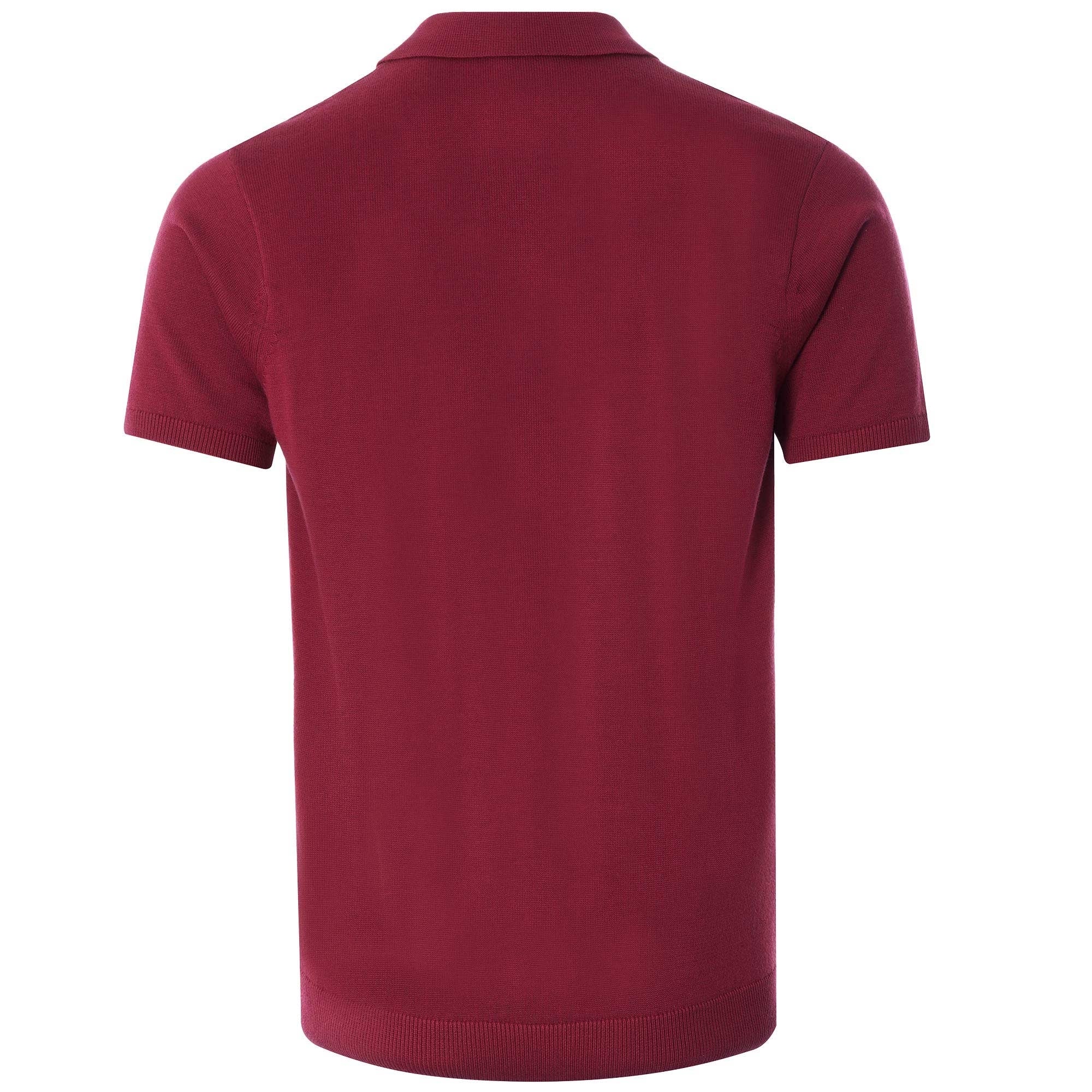 Jackson Knitted Polo Shirt - Tayberry