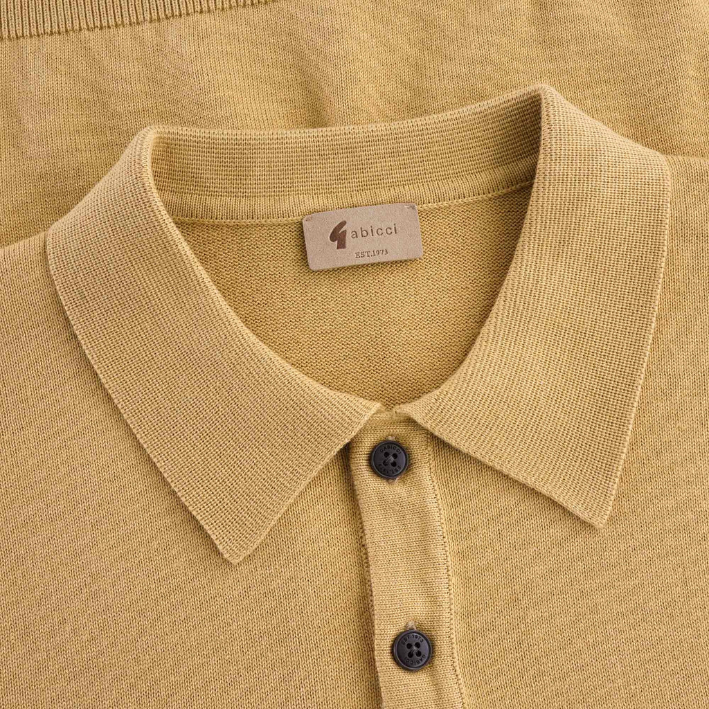 Jackson Knitted Polo Shirt - Sand
