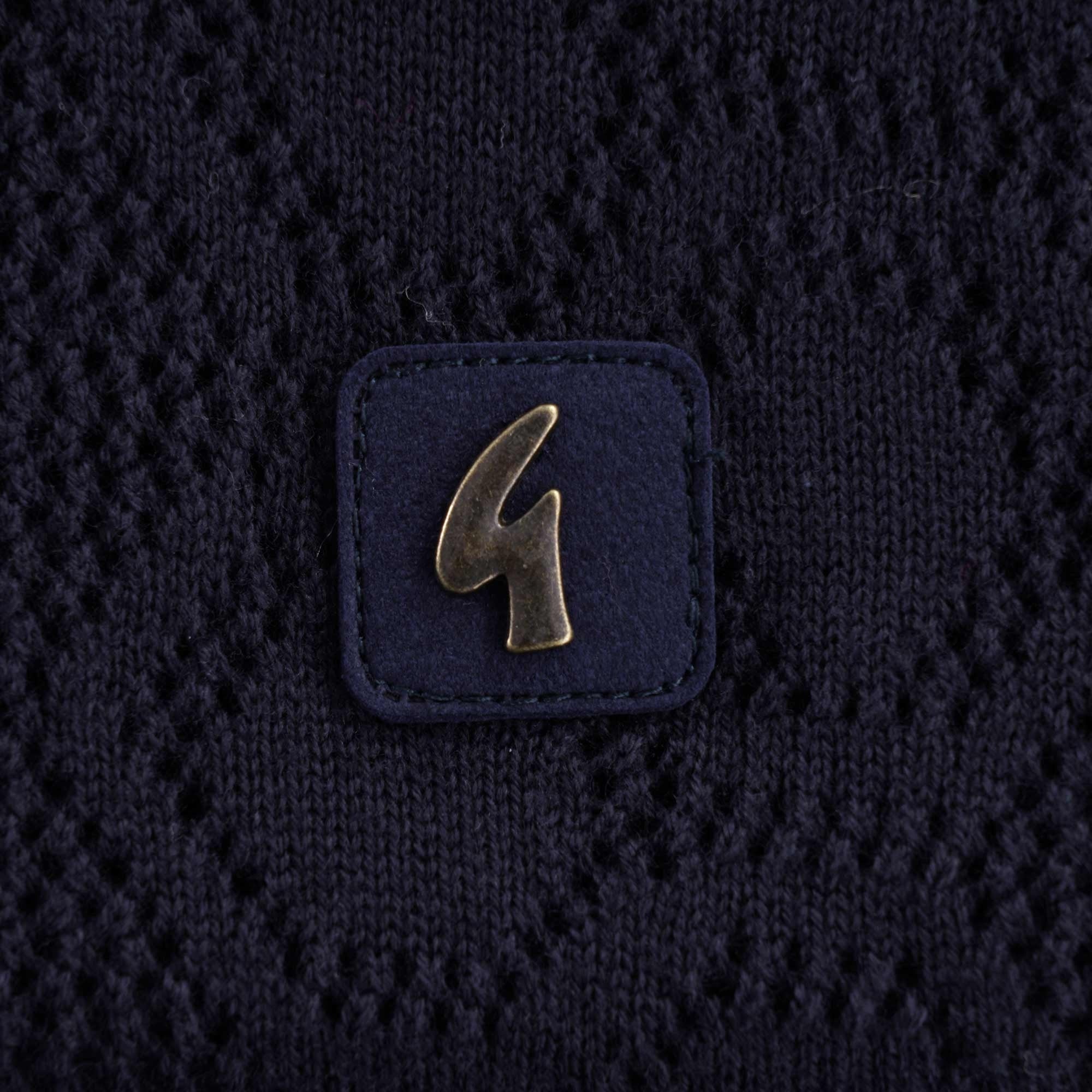 Bronson Knitted Polo Shirt - Navy
