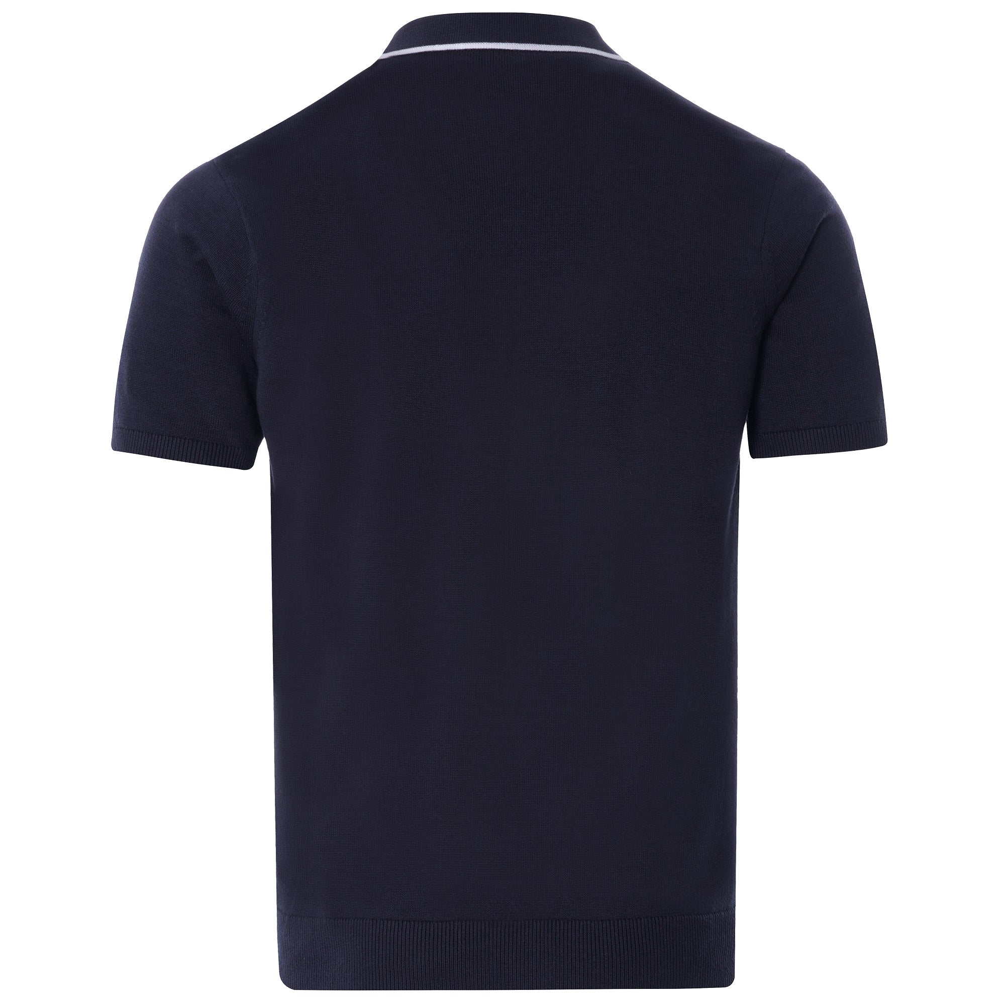Bronson Knitted Polo Shirt - Navy