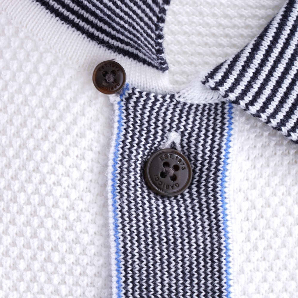 Dicaprio Knitted Polo Shirt - White