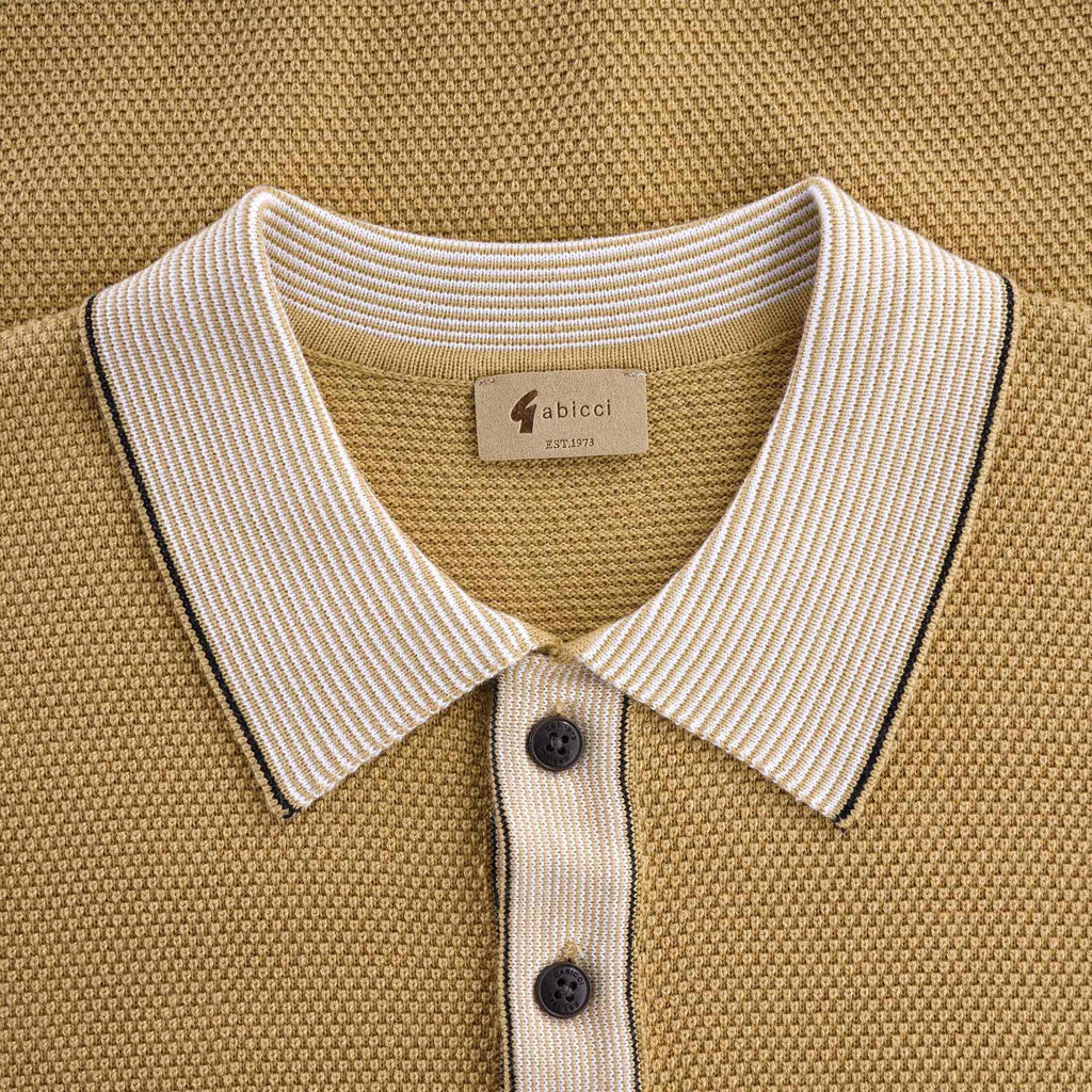 Dicaprio Knitted Polo Shirt - Sand