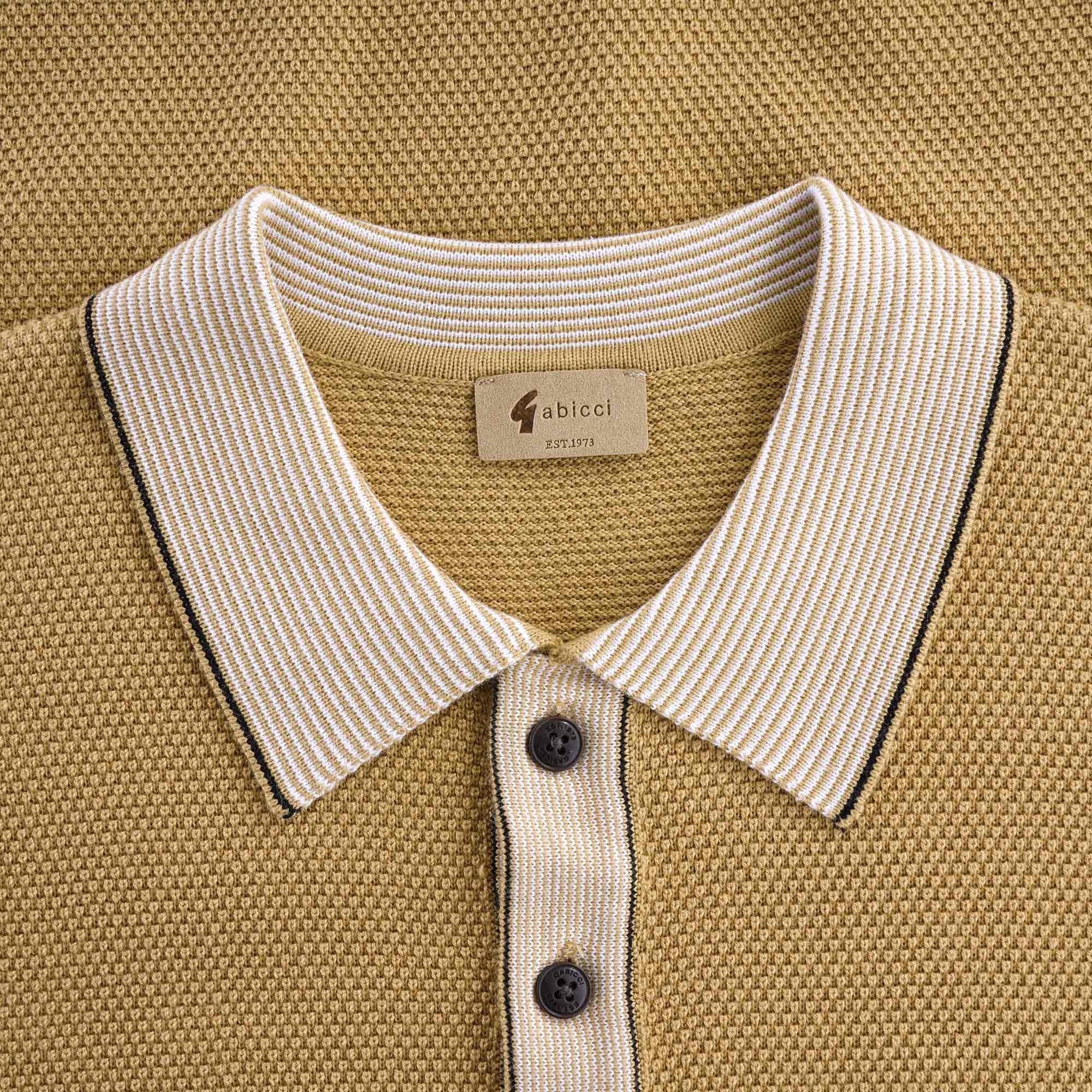Dicaprio Knitted Polo Shirt - Sand