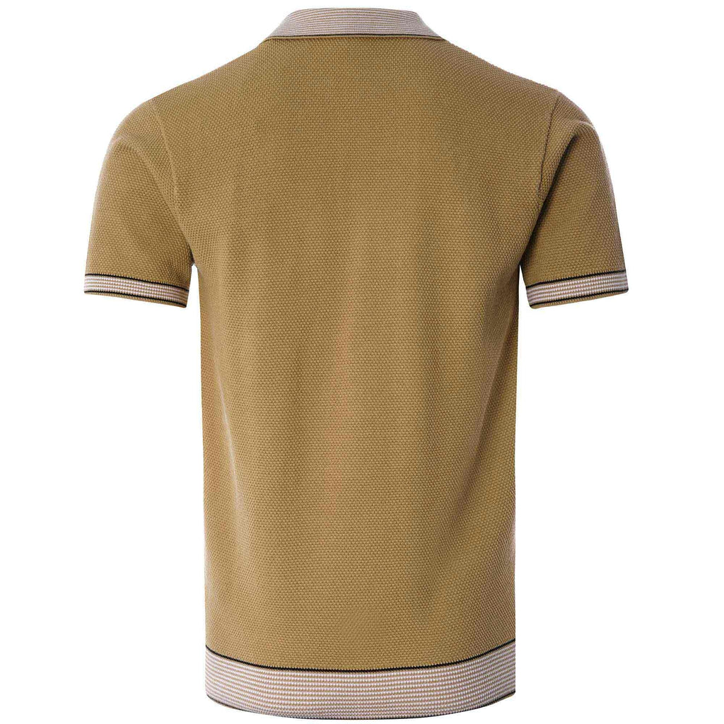 Dicaprio Knitted Polo Shirt - Sand