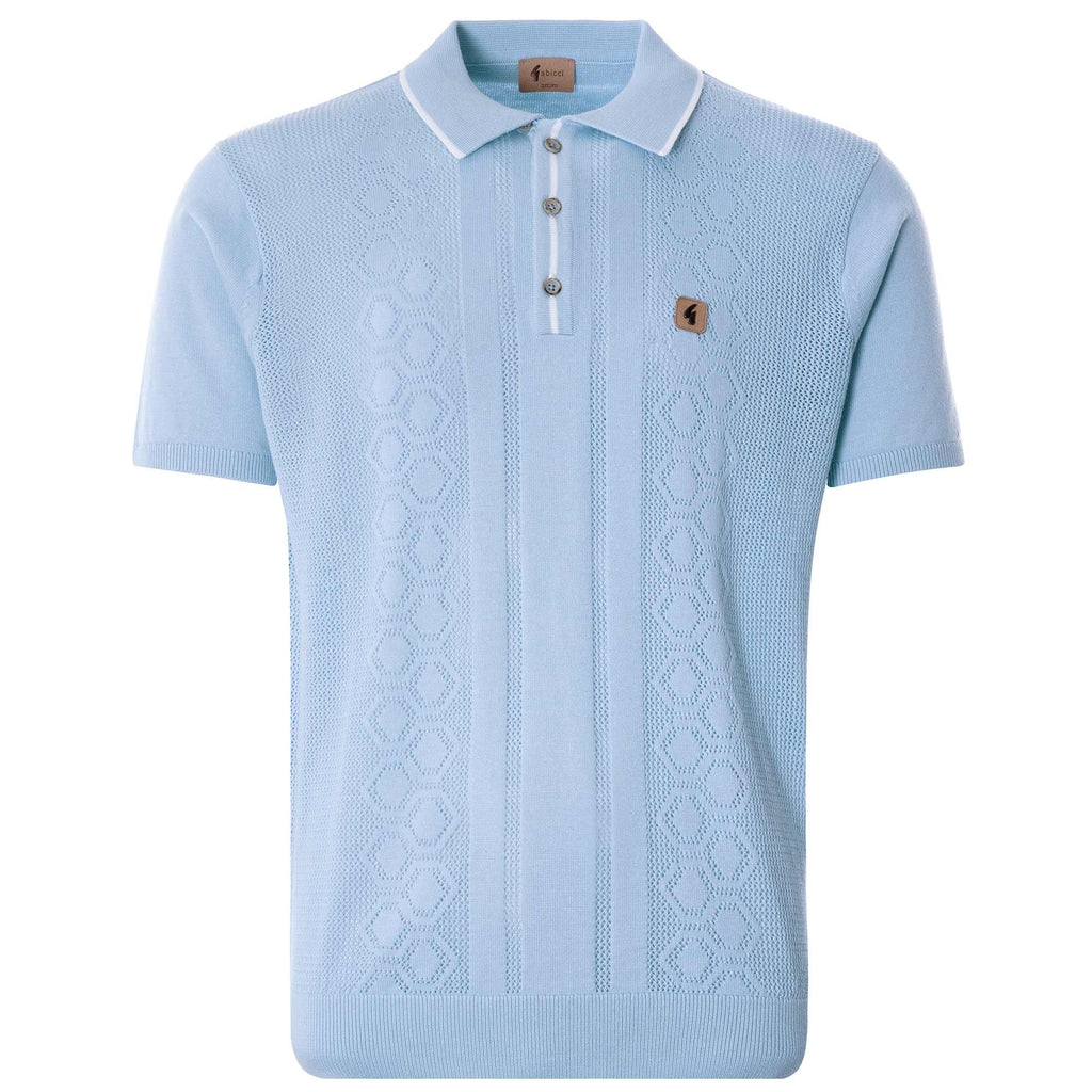Bronson Knitted Polo Shirt - Ice