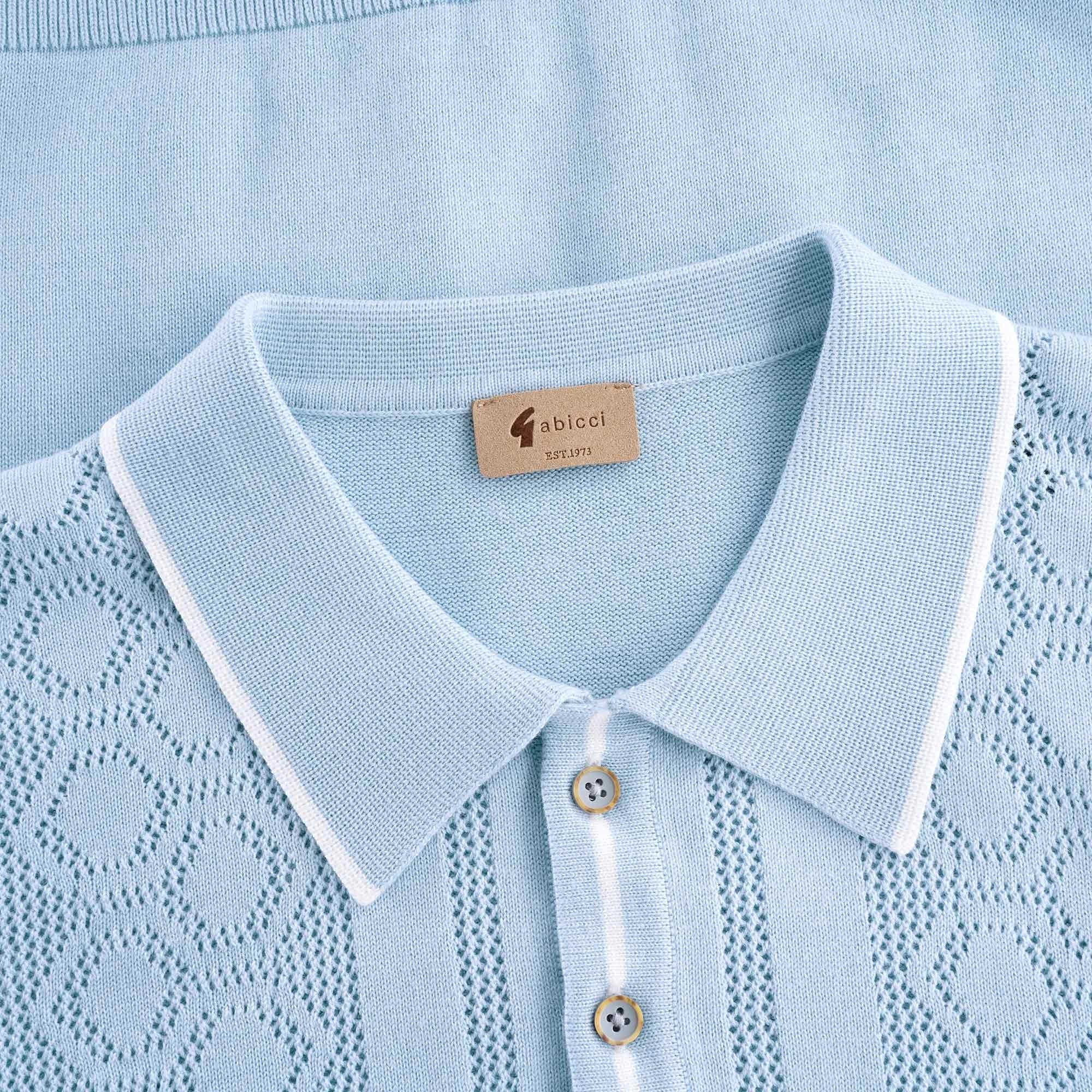 Bronson Knitted Polo Shirt - Ice