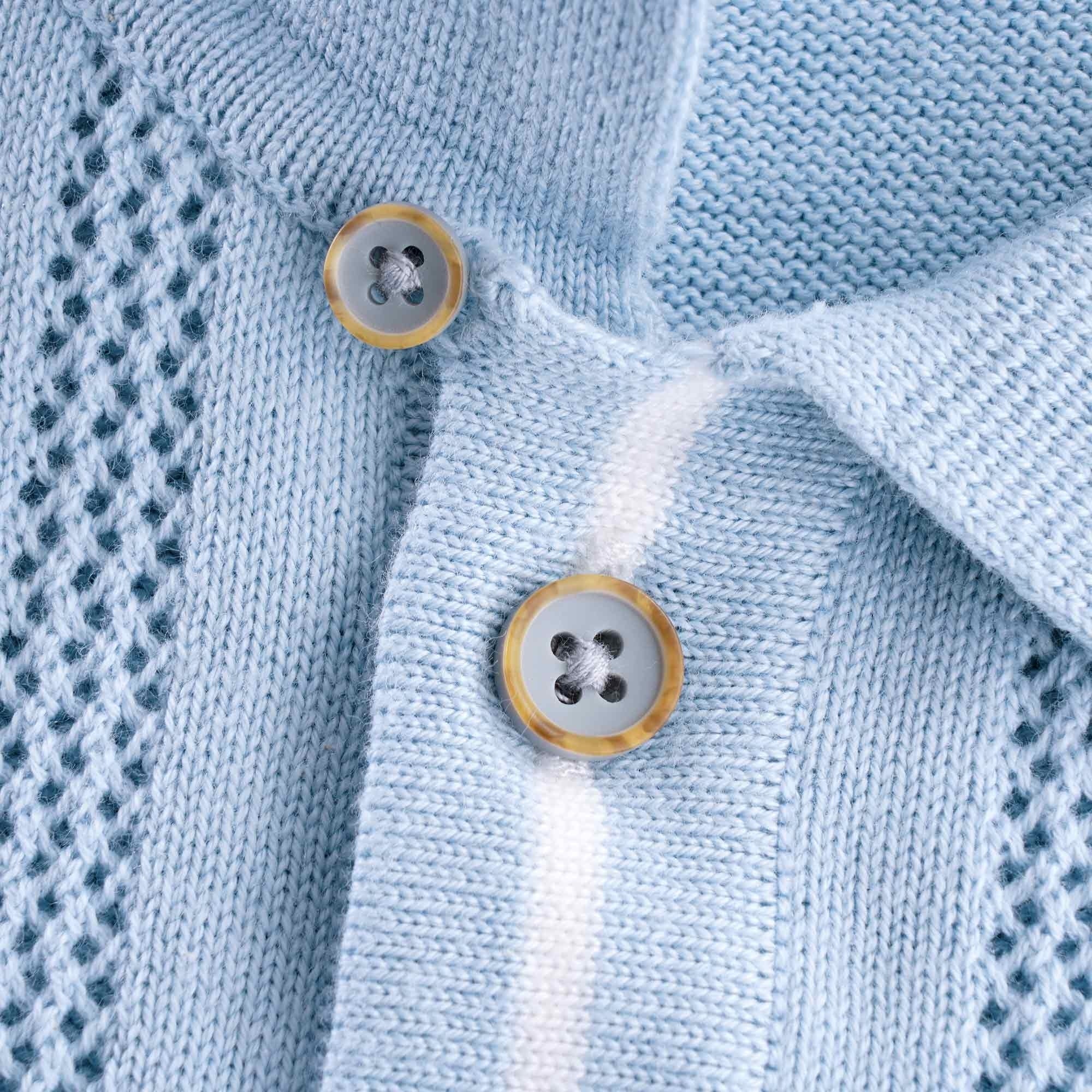 Bronson Knitted Polo Shirt - Ice
