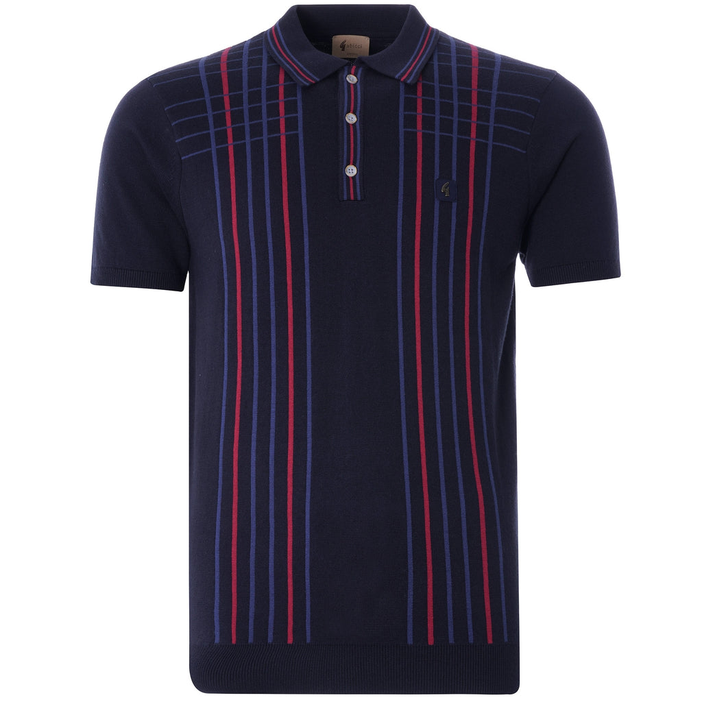 Bale Knitted Polo Shirt - Navy