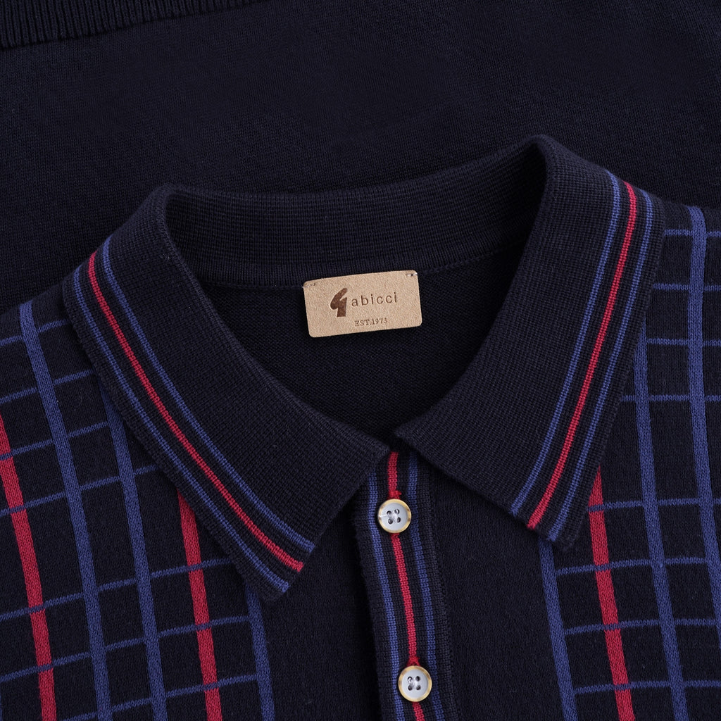 Bale Knitted Polo Shirt - Navy