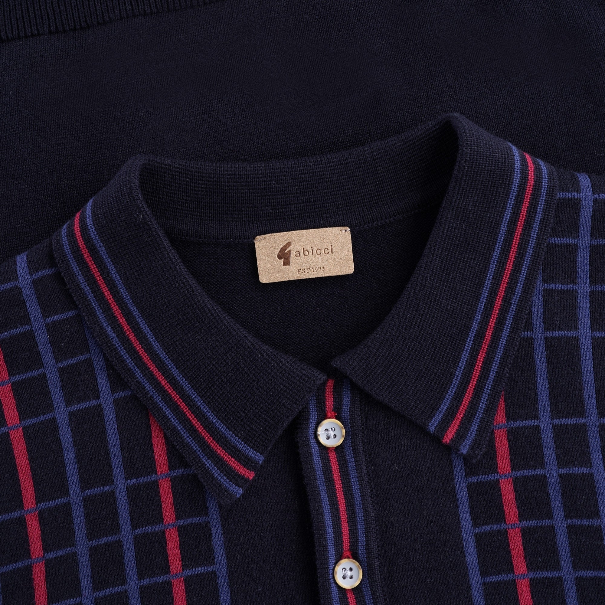 Bale Knitted Polo Shirt - Navy