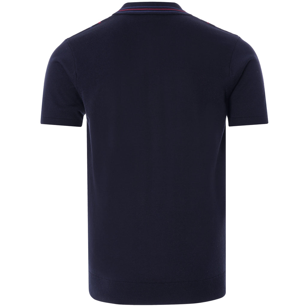 Bale Knitted Polo Shirt - Navy