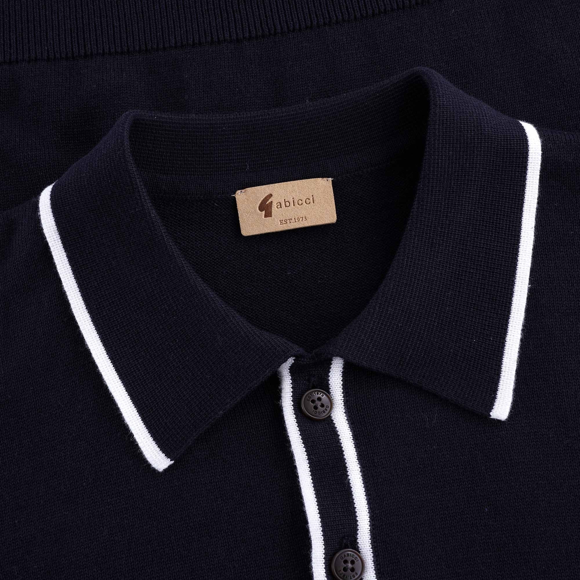 Lineker Knitted Polo Shirt  - Navy