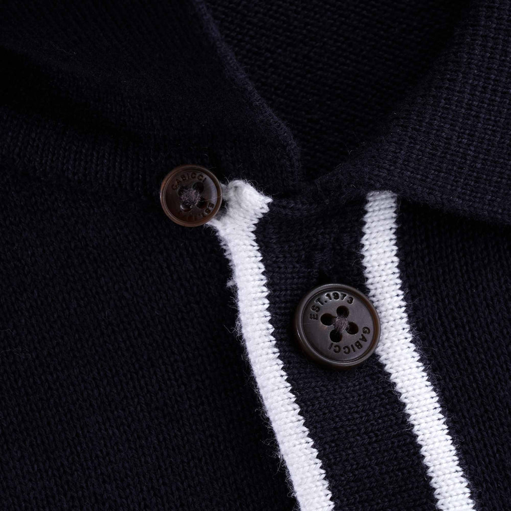 Lineker Knitted Polo Shirt  - Navy