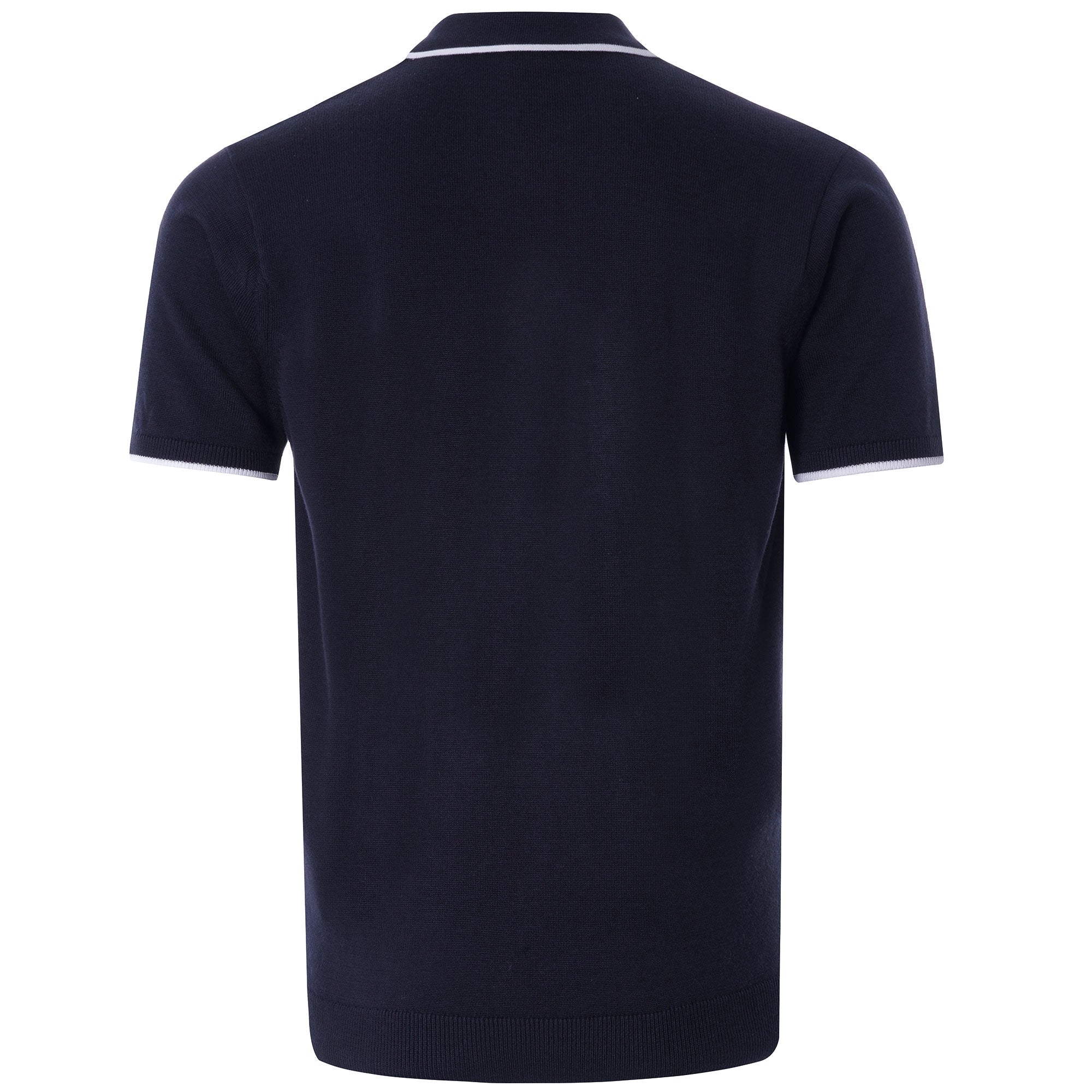 Lineker Knitted Polo Shirt  - Navy